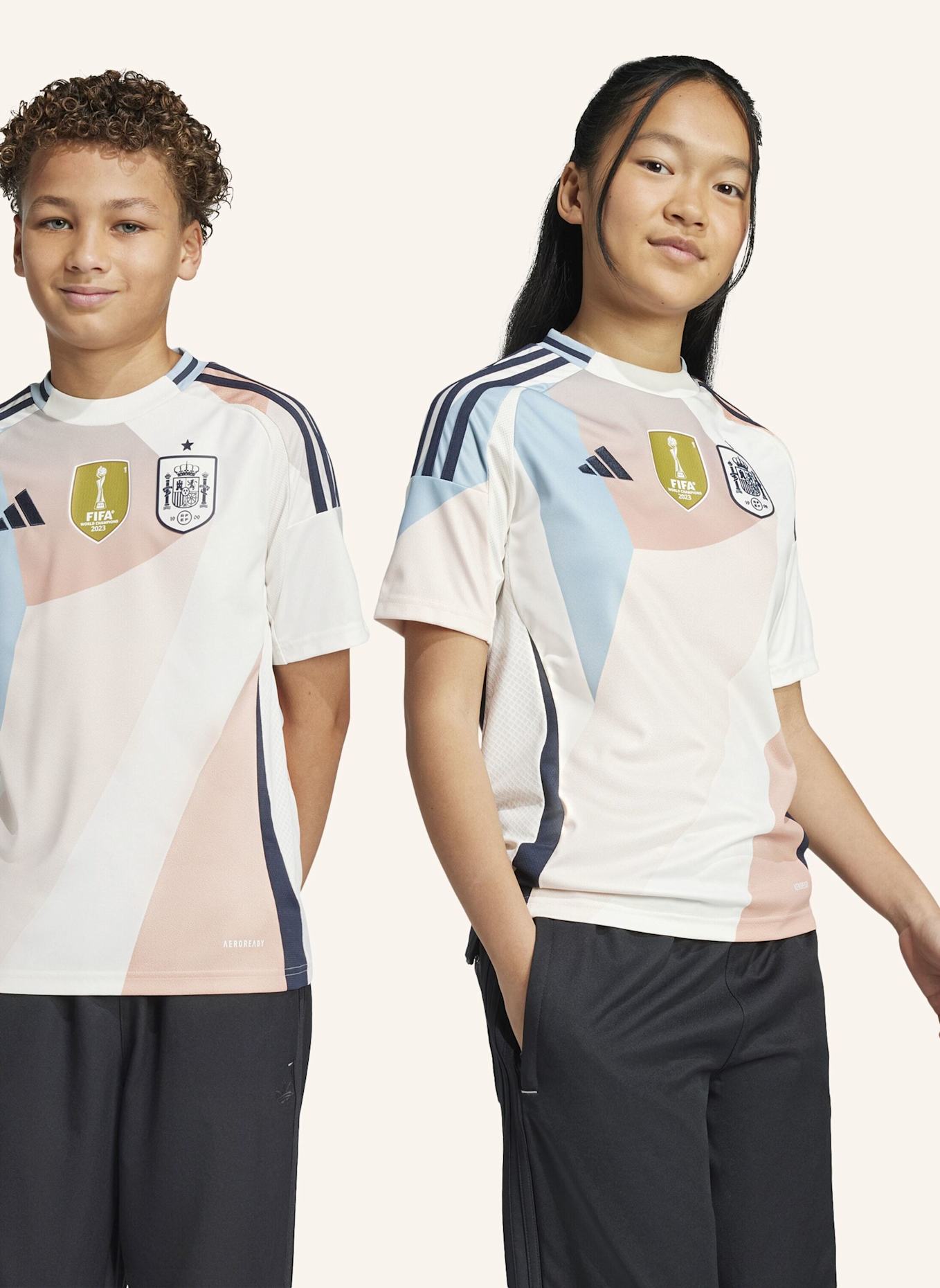 adidas SPANIEN 25 FRAUENTEAM KIDS AUSWÄRTSTRIKOT: WEISS