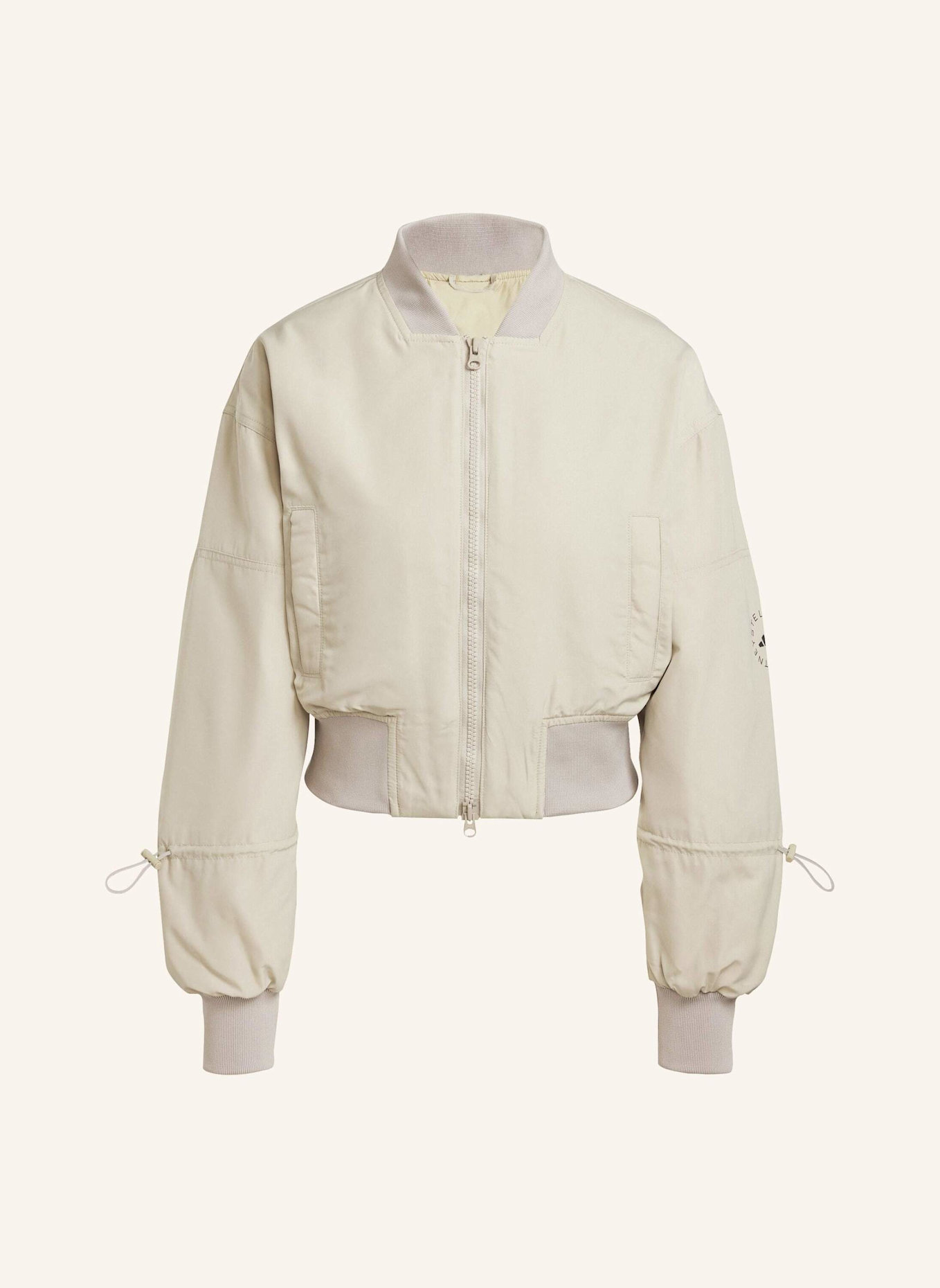 adidas by Stella McCartney ADIDAS BY STELLA MCCARTNEY TRUENATURE WOVEN CROPPED BOMBERJACKE: BEIGE