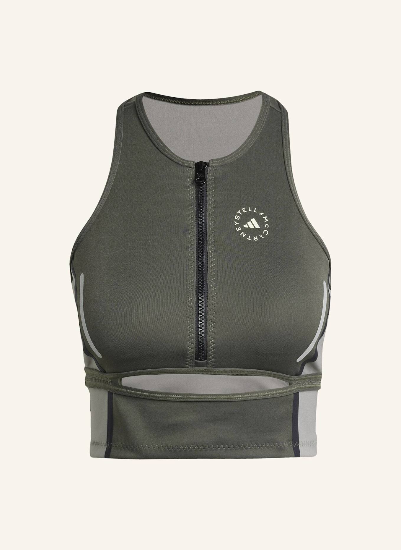 adidas by Stella McCartney ADIDAS BY STELLA MCCARTNEY HIGH NECK CROP-TOP: GRAU