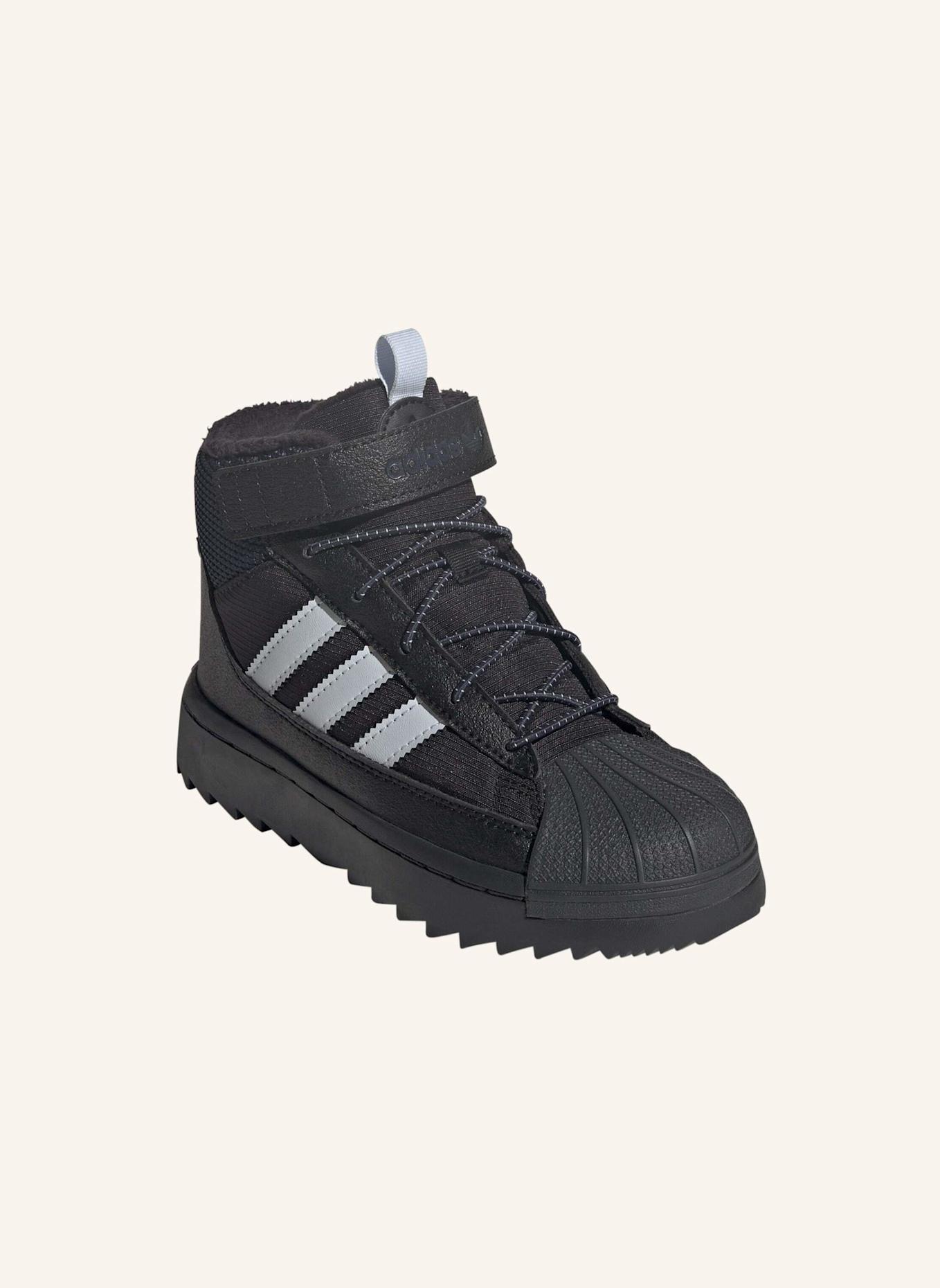 adidas Originals ADIDAS SUPERSTAR WINTER TREK SCHUHE FÜR KINDER: SCHWARZ/ PETROL/ GRAU
