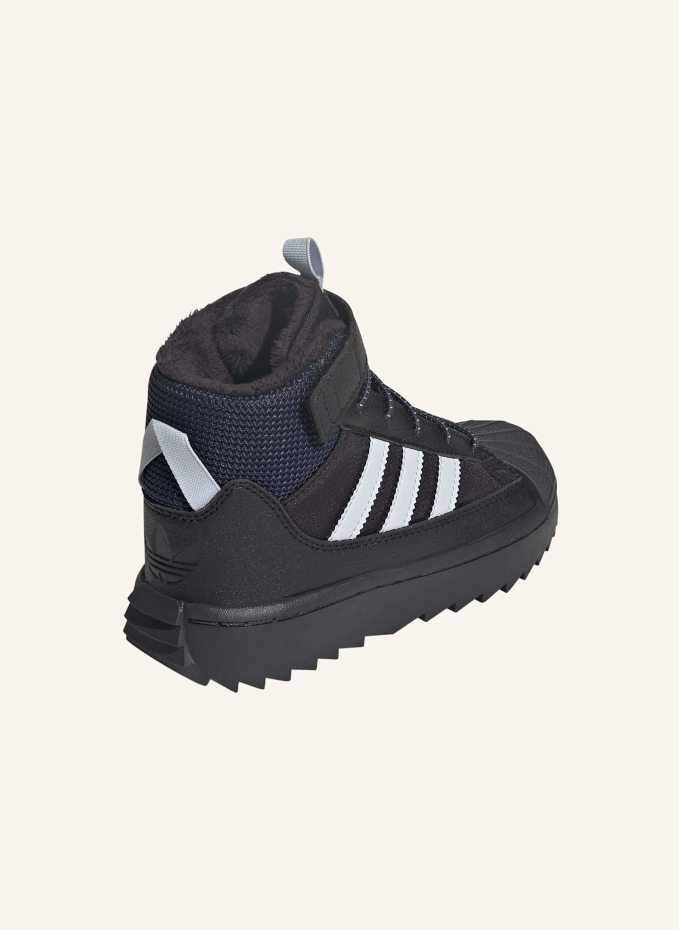 adidas Originals ADIDAS SUPERSTAR WINTER TREK SCHUHE FÜR KINDER: SCHWARZ/ PETROL/ GRAU