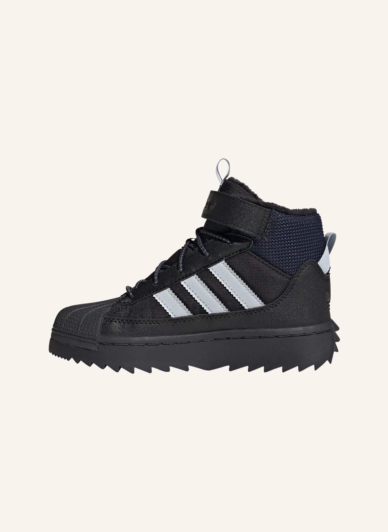 adidas Originals ADIDAS SUPERSTAR WINTER TREK SCHUHE FÜR KINDER: SCHWARZ/ PETROL/ GRAU