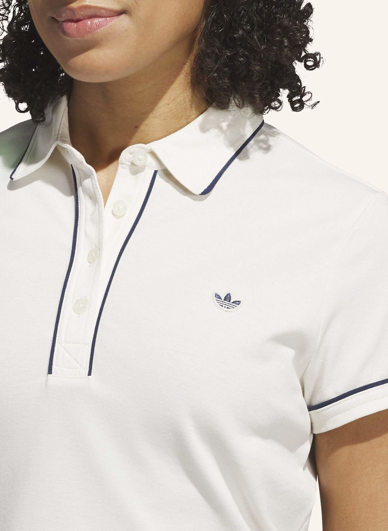 adidas ORIGINALS TWISTKNIT TREFOIL POLOSHIRT: WEISS