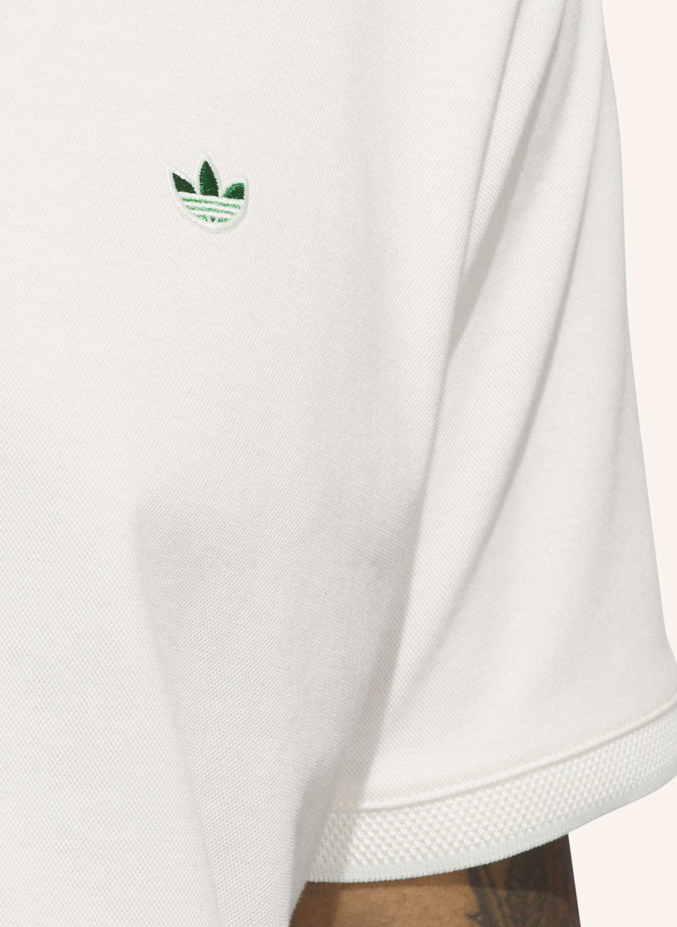 adidas ORIGINALS TWISTKNIT TREFOIL POLOSHIRT: WEISS