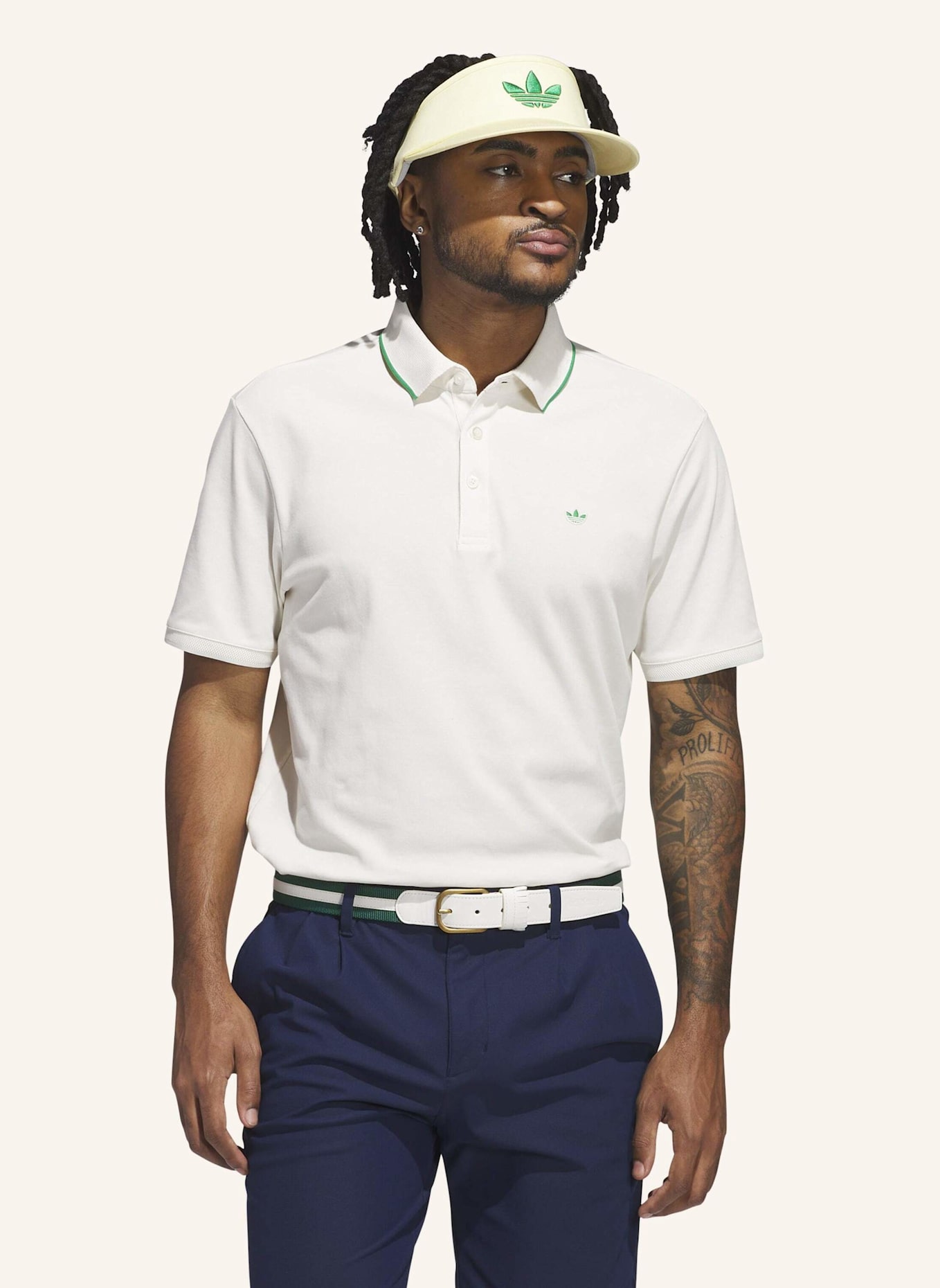 adidas ORIGINALS TWISTKNIT TREFOIL POLOSHIRT: WEISS