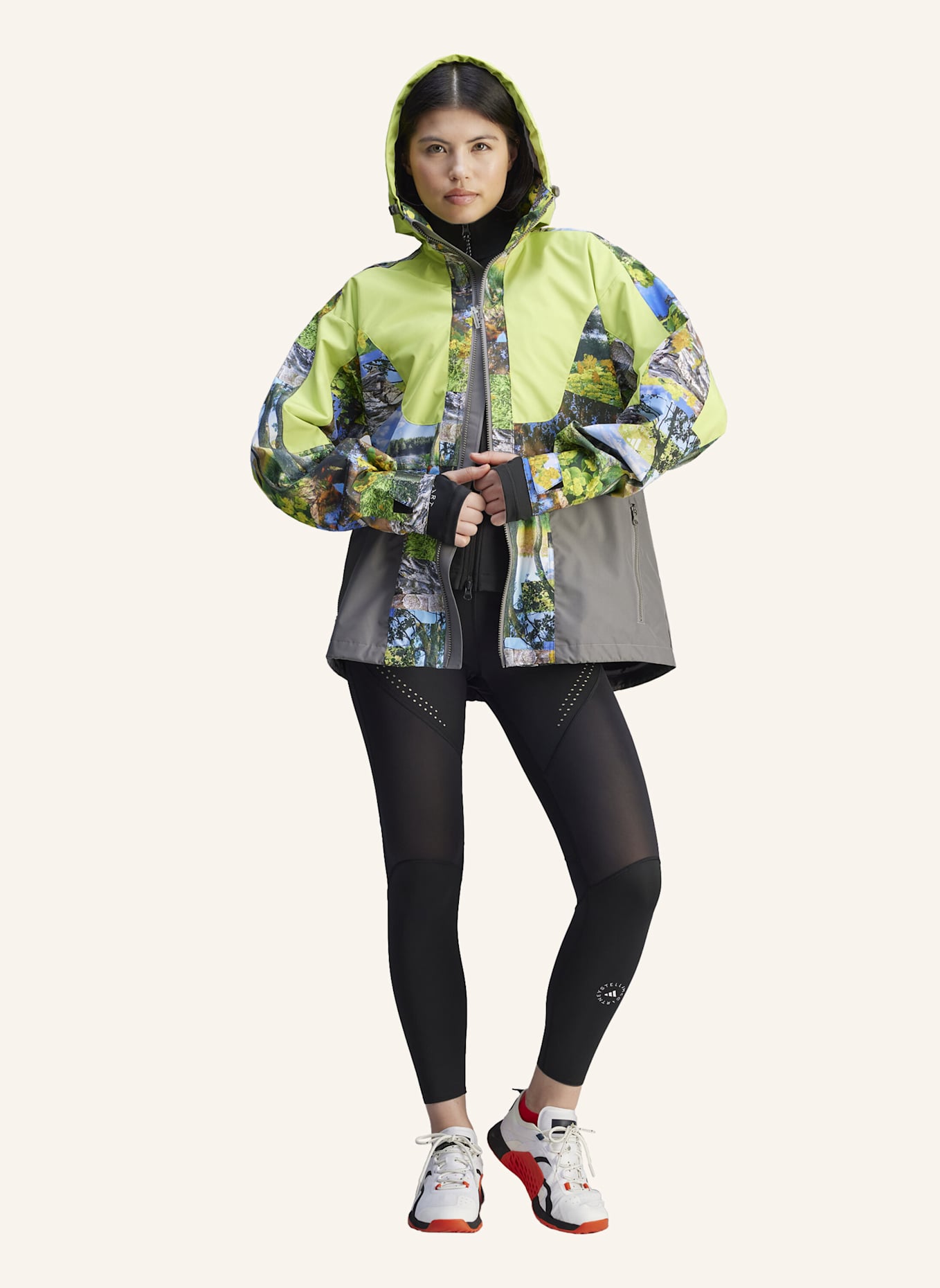 adidas by Stella McCartney ADIDAS BY STELLA MCCARTNEY TRUENATURE EARTH COLLAGE RUCKSACK JACKE: GELB
