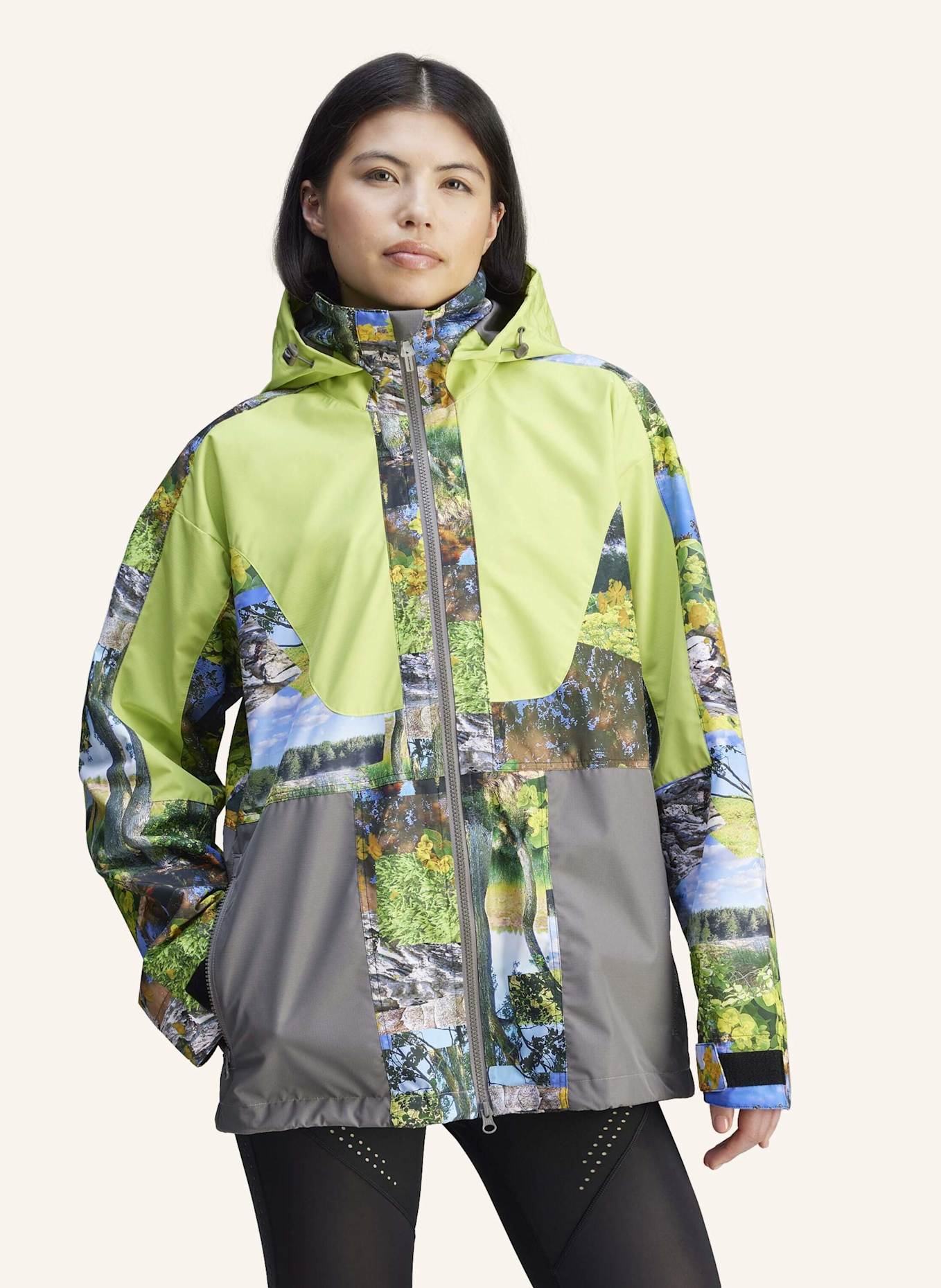 adidas by Stella McCartney ADIDAS BY STELLA MCCARTNEY TRUENATURE EARTH COLLAGE RUCKSACK JACKE: GELB