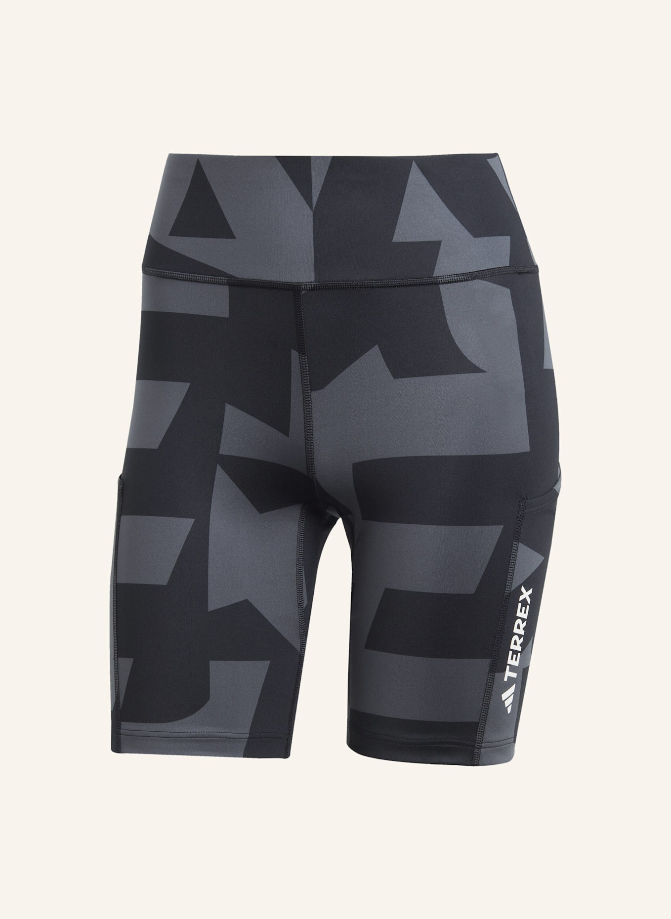 adidas TERREX Tights TERREX MULTI 8INCH PRINTED: GRAU/ SCHWARZ