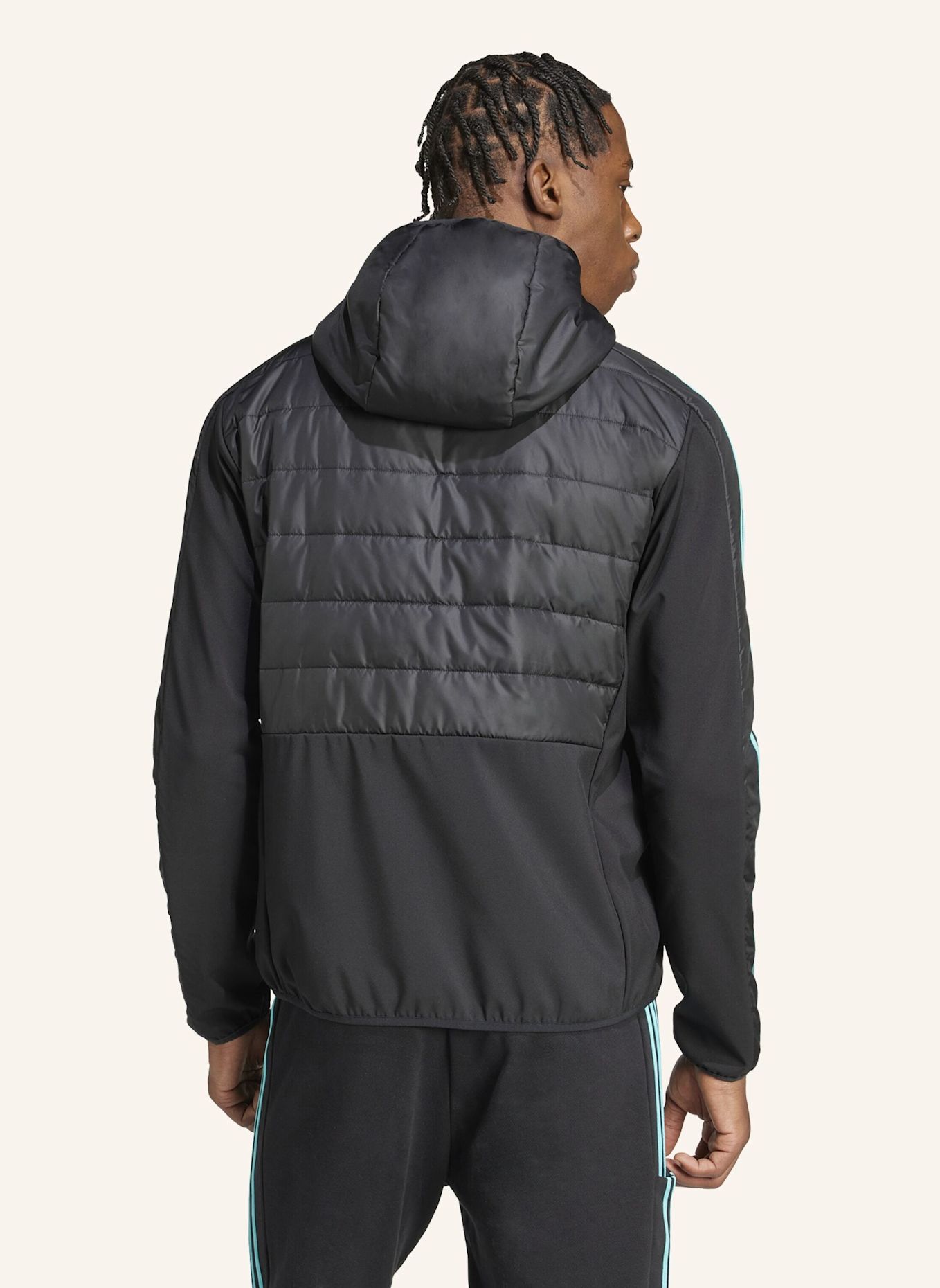 adidas MERCEDES - AMG PETRONAS FORMULA ONE TEAM DNA PUFFER JACKE: SCHWARZ/ WEISS