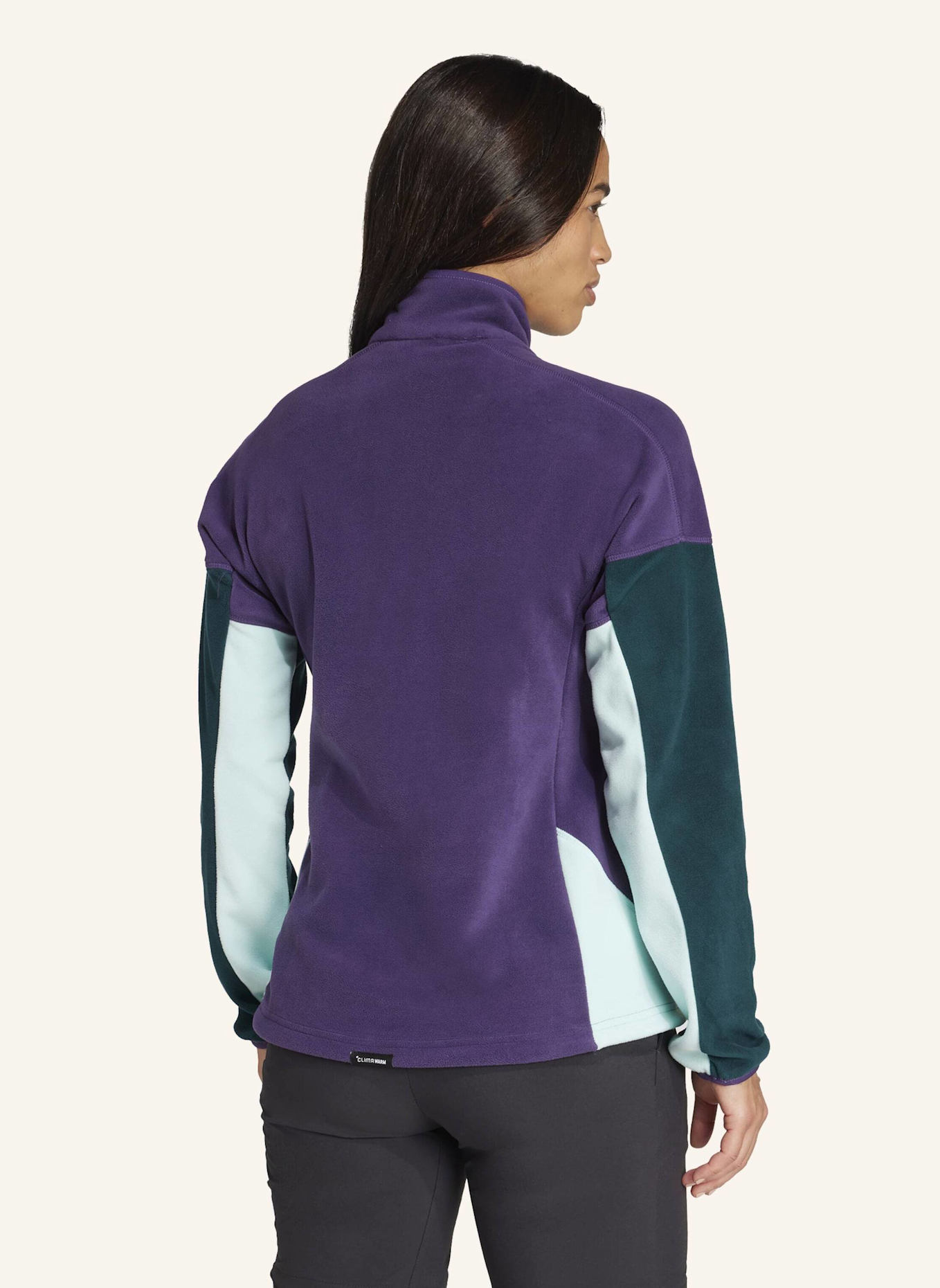 adidas TERREX Fleece-Troyer TERREX MULTI CLIMAWARM: LILA/ GRÜN