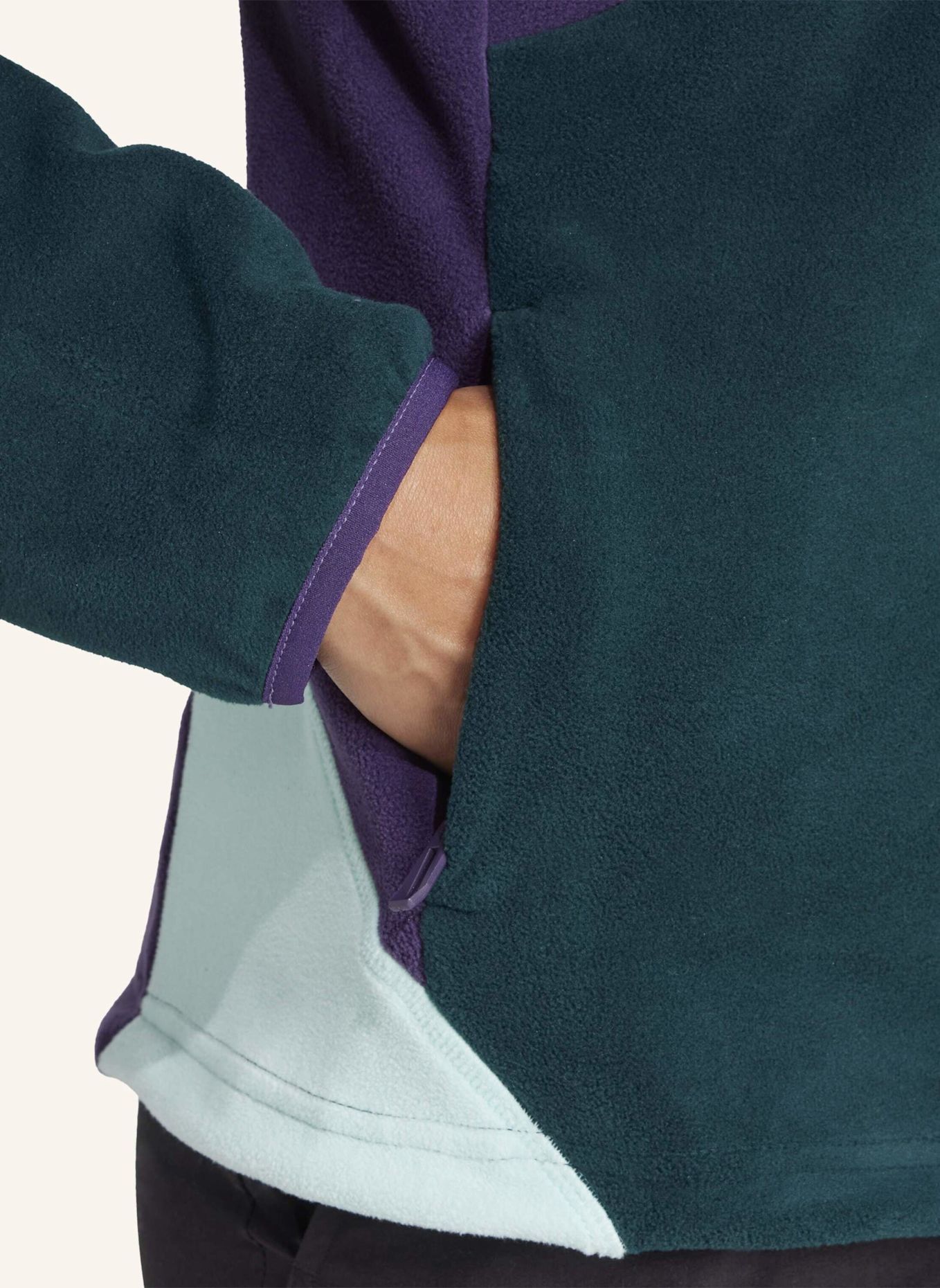 adidas TERREX Fleece-Troyer TERREX MULTI CLIMAWARM: LILA/ GRÜN