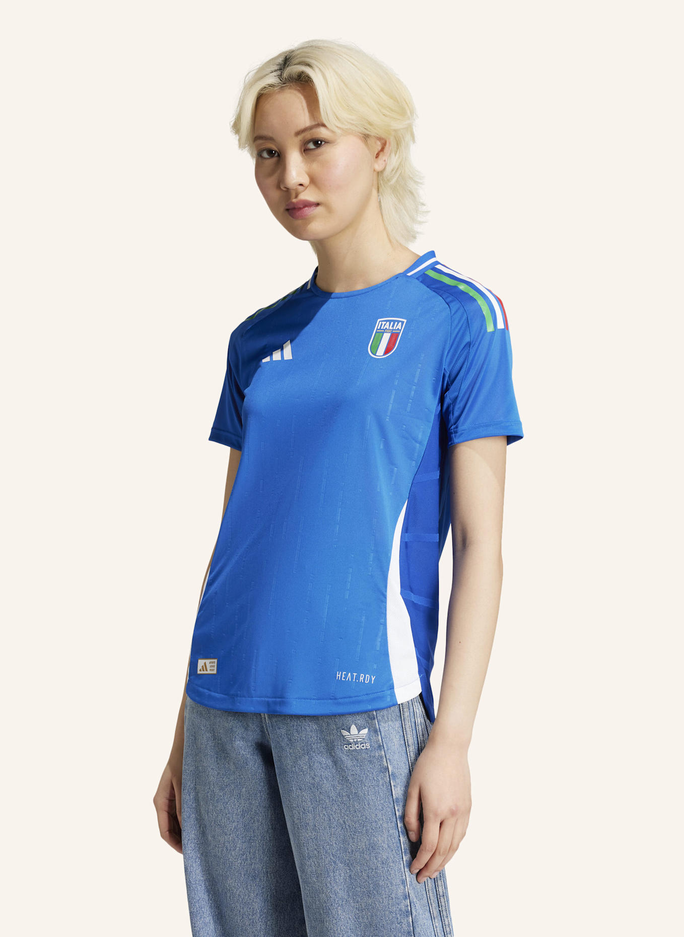 adidas ITALIEN FRAUENTEAM 2024 HEIMTRIKOT AUTHENTIC: BLAU