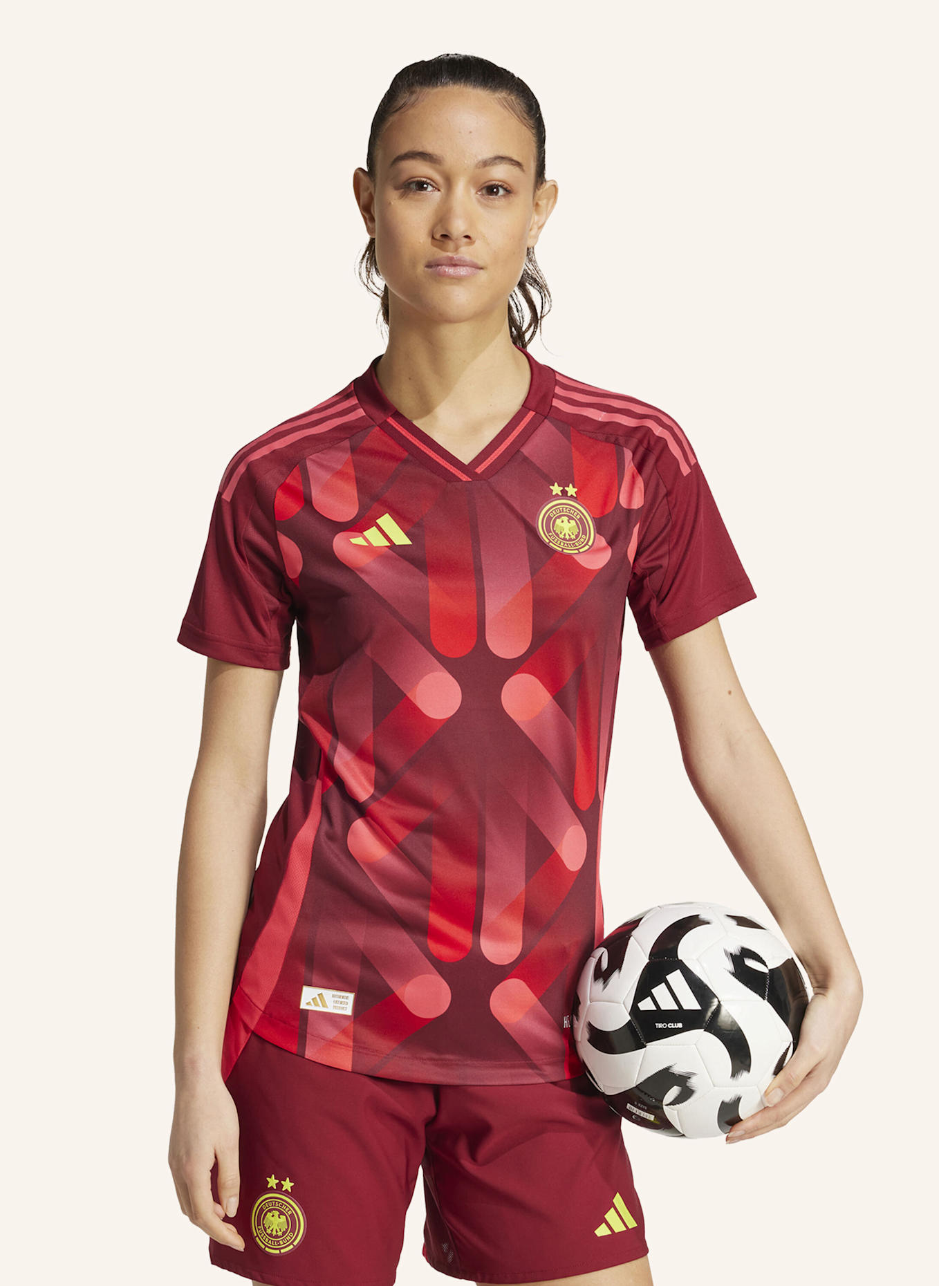 adidas DFB 25 (FRAUENTEAM) AUSWÄRTSTRIKOT AUTHENTIC: ROT