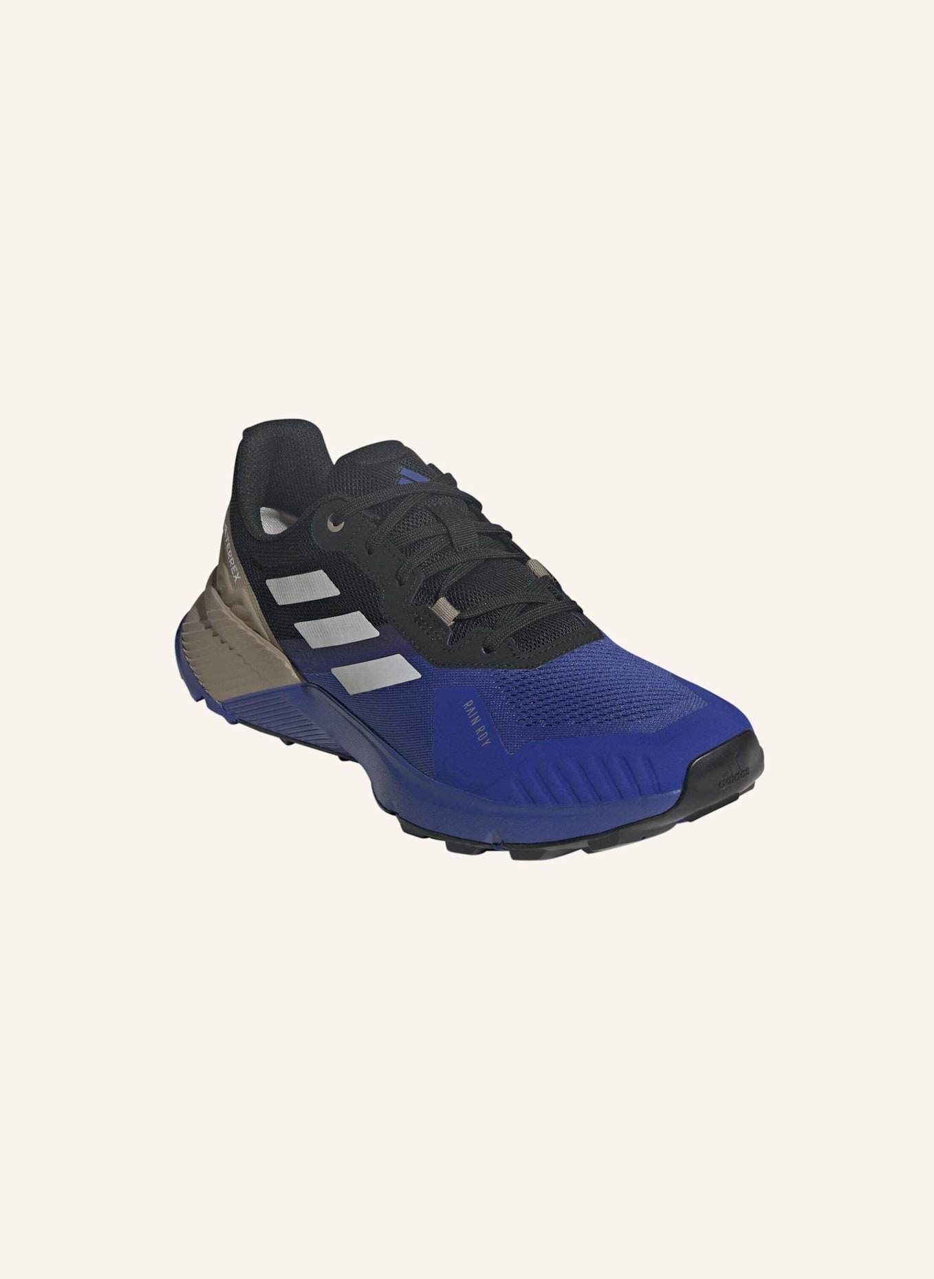 adidas TERREX TERREX SOULSTRIDE RAIN.RDY TRAILRUNNING-SCHUH: BLAU/ GRAU/ BEIGE