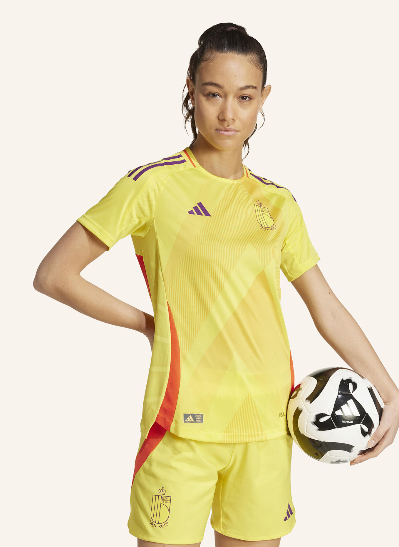 adidas BELGIEN 25 (FRAUENTEAM) AUSWÄRTSTRIKOT AUTHENTIC: GELB