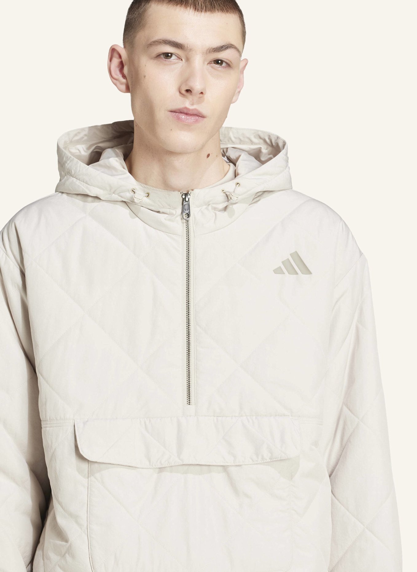 adidas MERCEDES - AMG PETRONAS FORMULA ONE TEAM PREMIUM SWEAT OBERTEIL: BEIGE