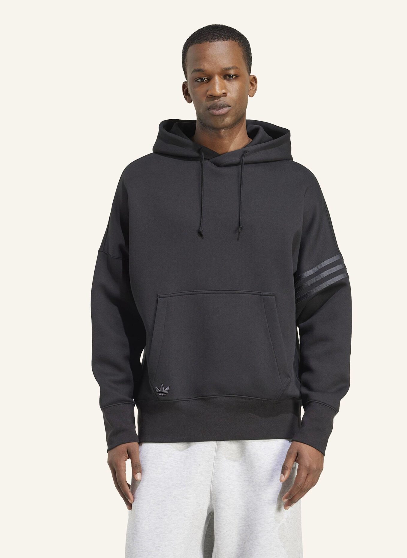 adidas Originals NEUCLASSICS HOODIE: SCHWARZ/ GRAU