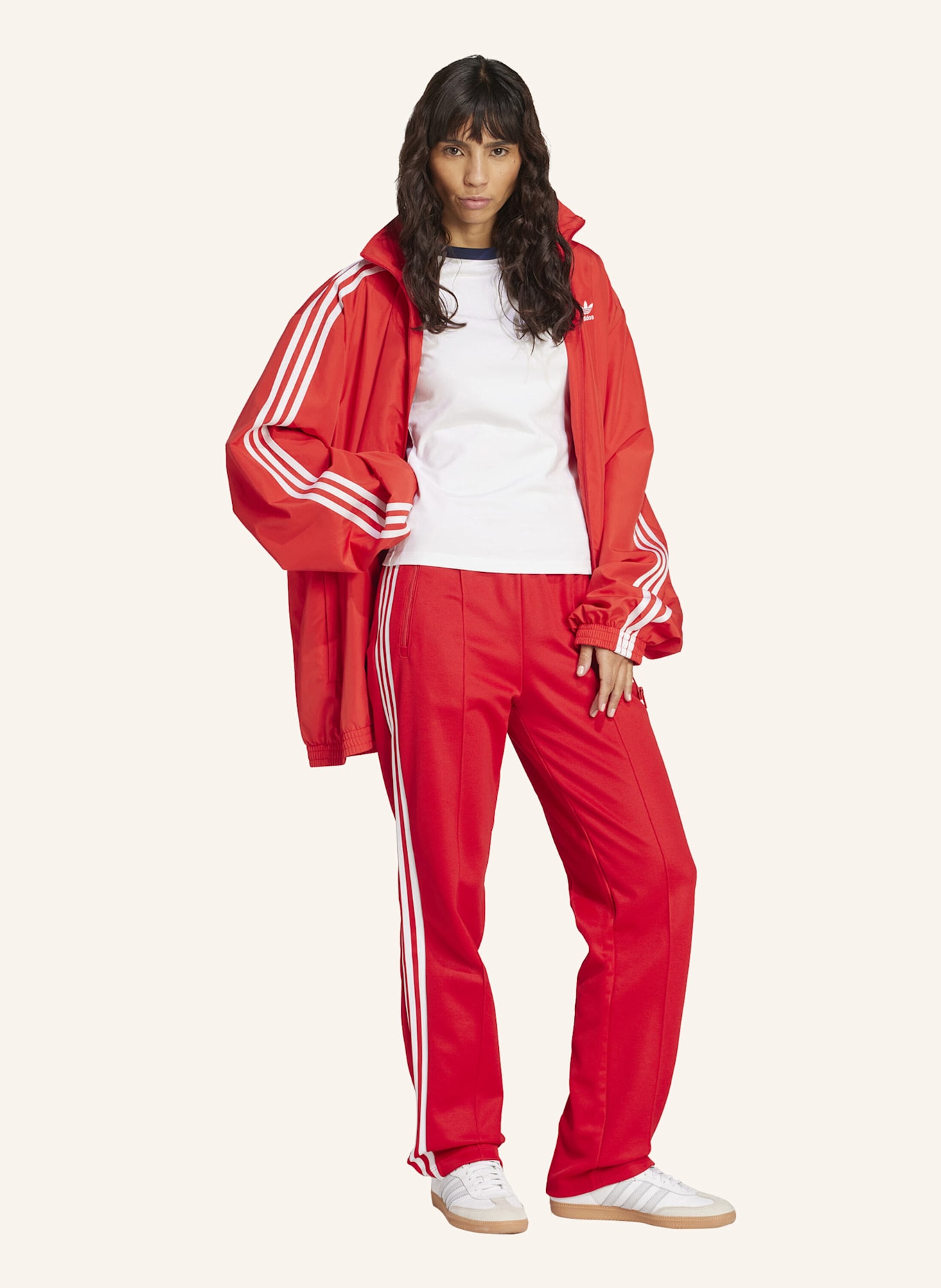adidas Originals Track Pants ADICOLOR CLASSIC REGULAR TAPERED LEG: ROT/ WEISS