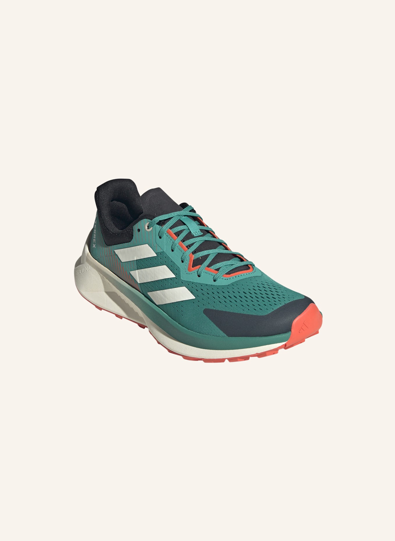adidas TERREX TERREX SOULSTRIDE FLOW TRAILRUNNING-SCHUH: TÜRKIS/ WEISS/ ORANGE