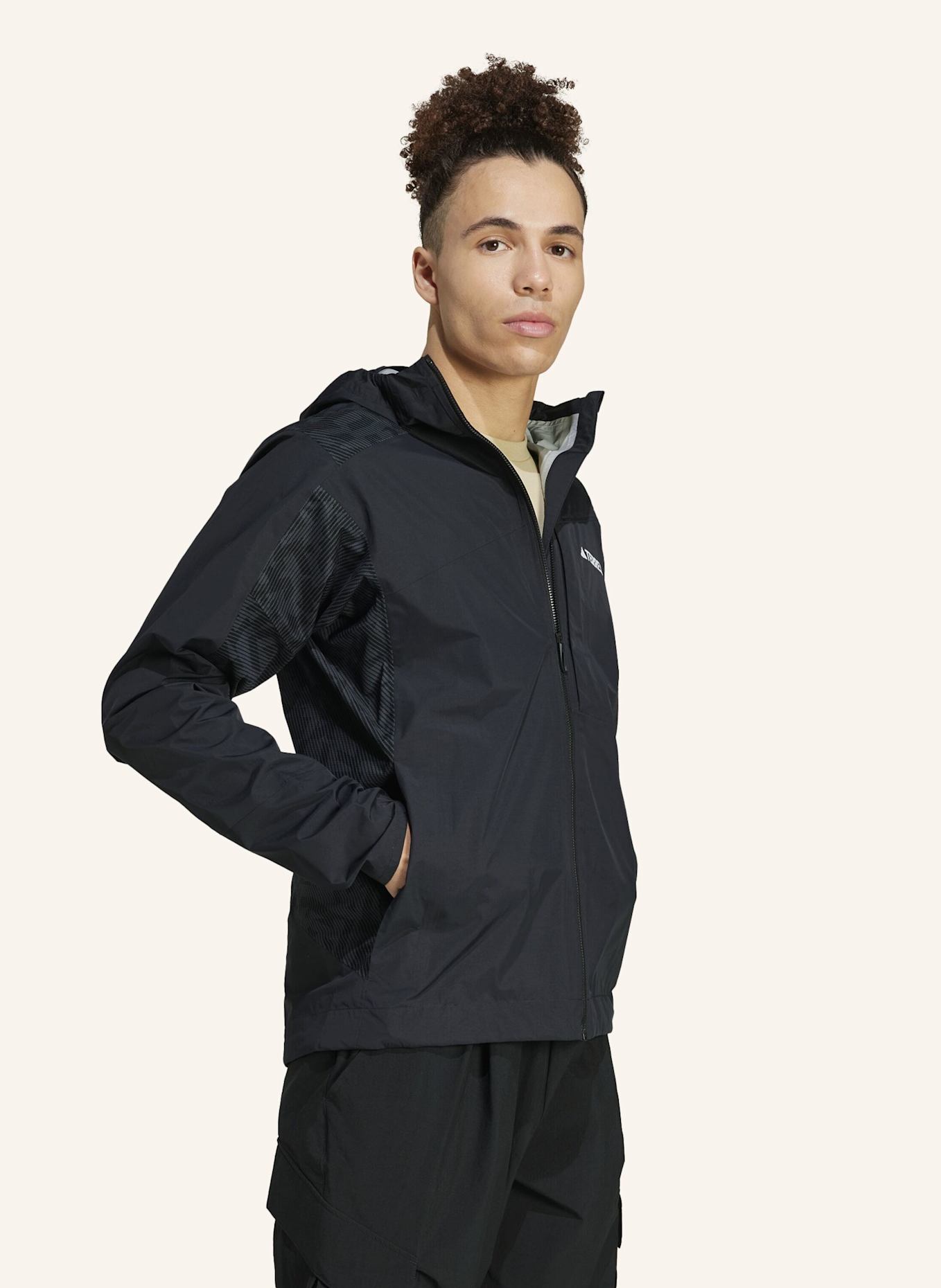 adidas TERREX TERREX XPERIOR HYBRID RAIN.RDY REGENJACKE: SCHWARZ