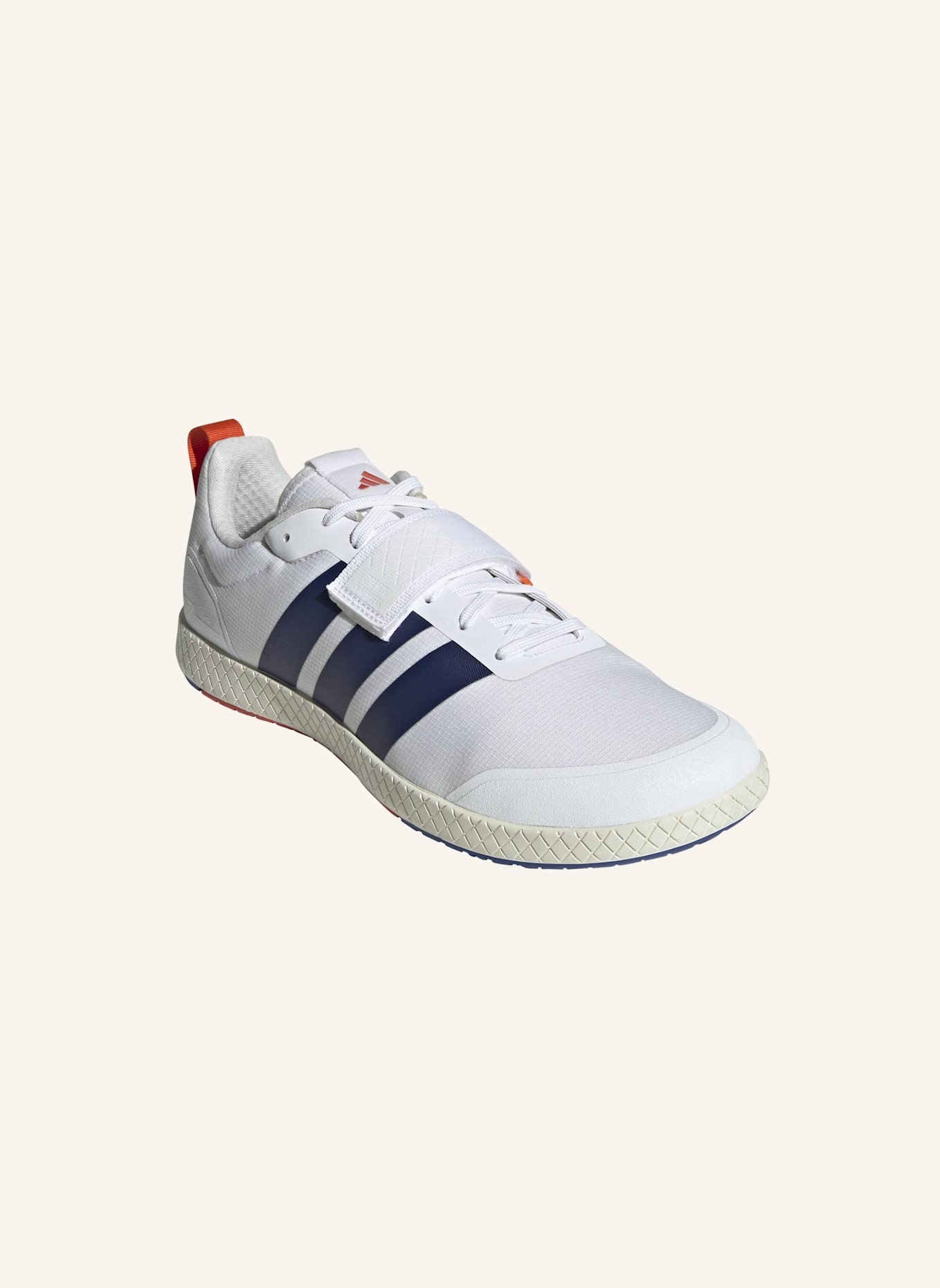 adidas DIE TOTAL WEIGHTLIFTING SCHUHE: WEISS/ BLAU