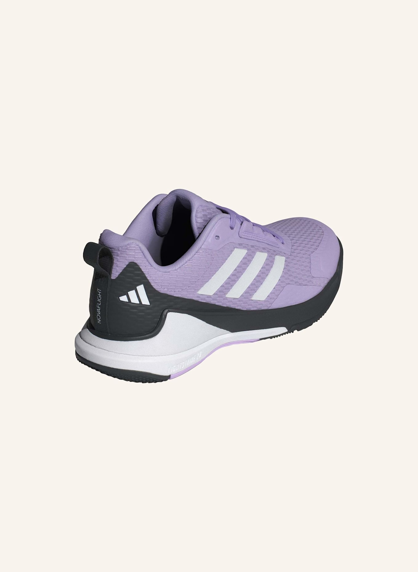 adidas Indoorschuhe NOVAFLIGHT 2: HELLLILA/ WEISS/ SCHWARZ