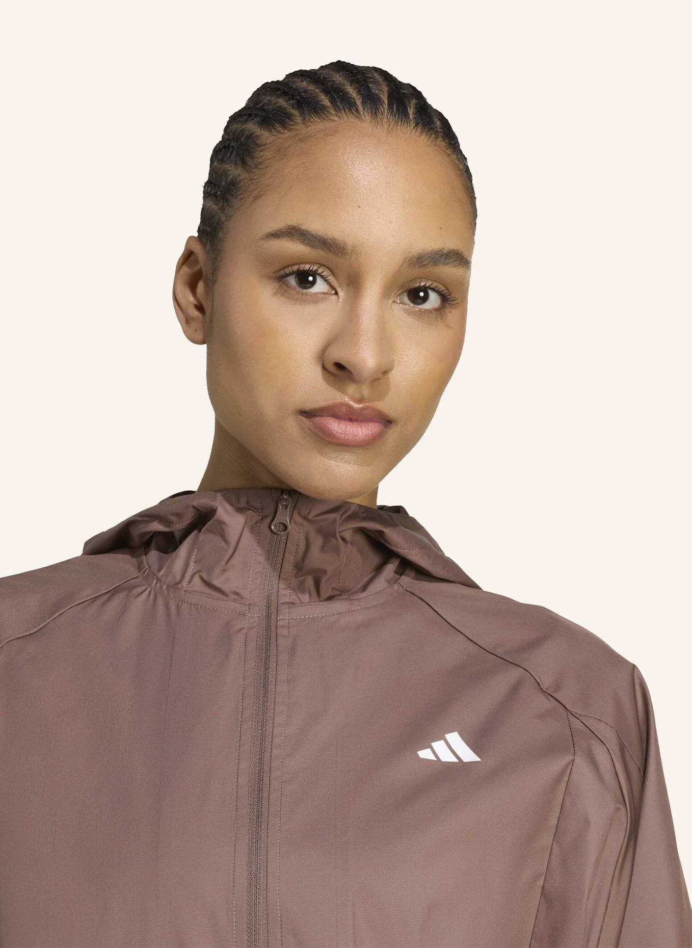 adidas WIND.RDY HYPERGLAM WINDBREAKER: BRAUN/ WEISS