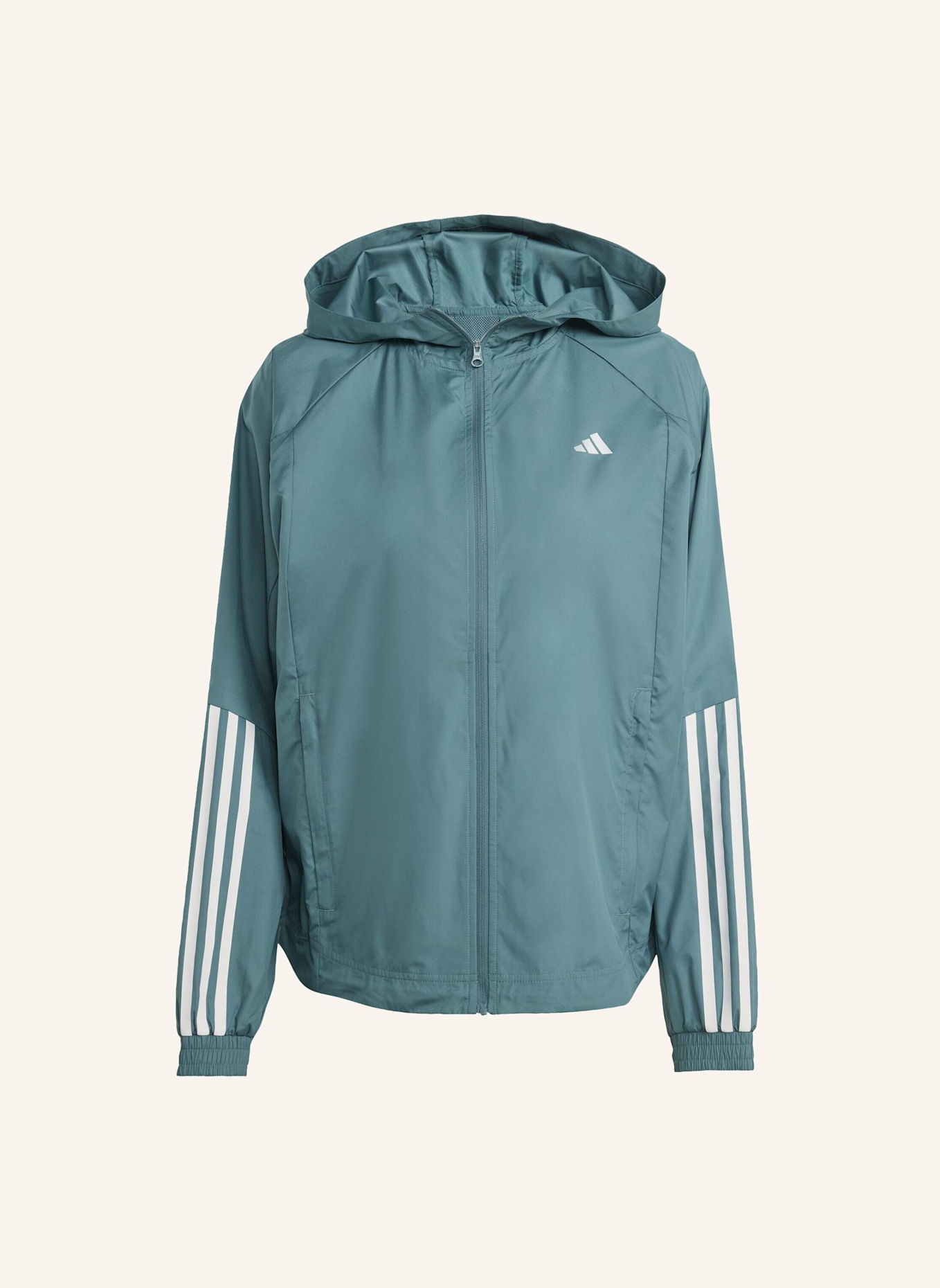 adidas WIND.RDY HYPERGLAM WINDBREAKER: TÜRKIS/ WEISS