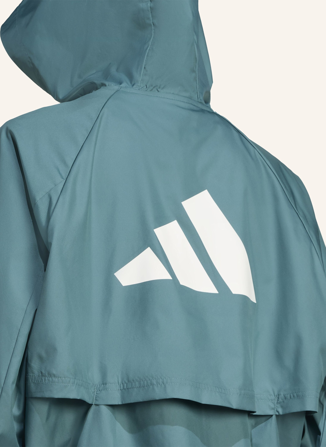 adidas WIND.RDY HYPERGLAM WINDBREAKER: TÜRKIS/ WEISS