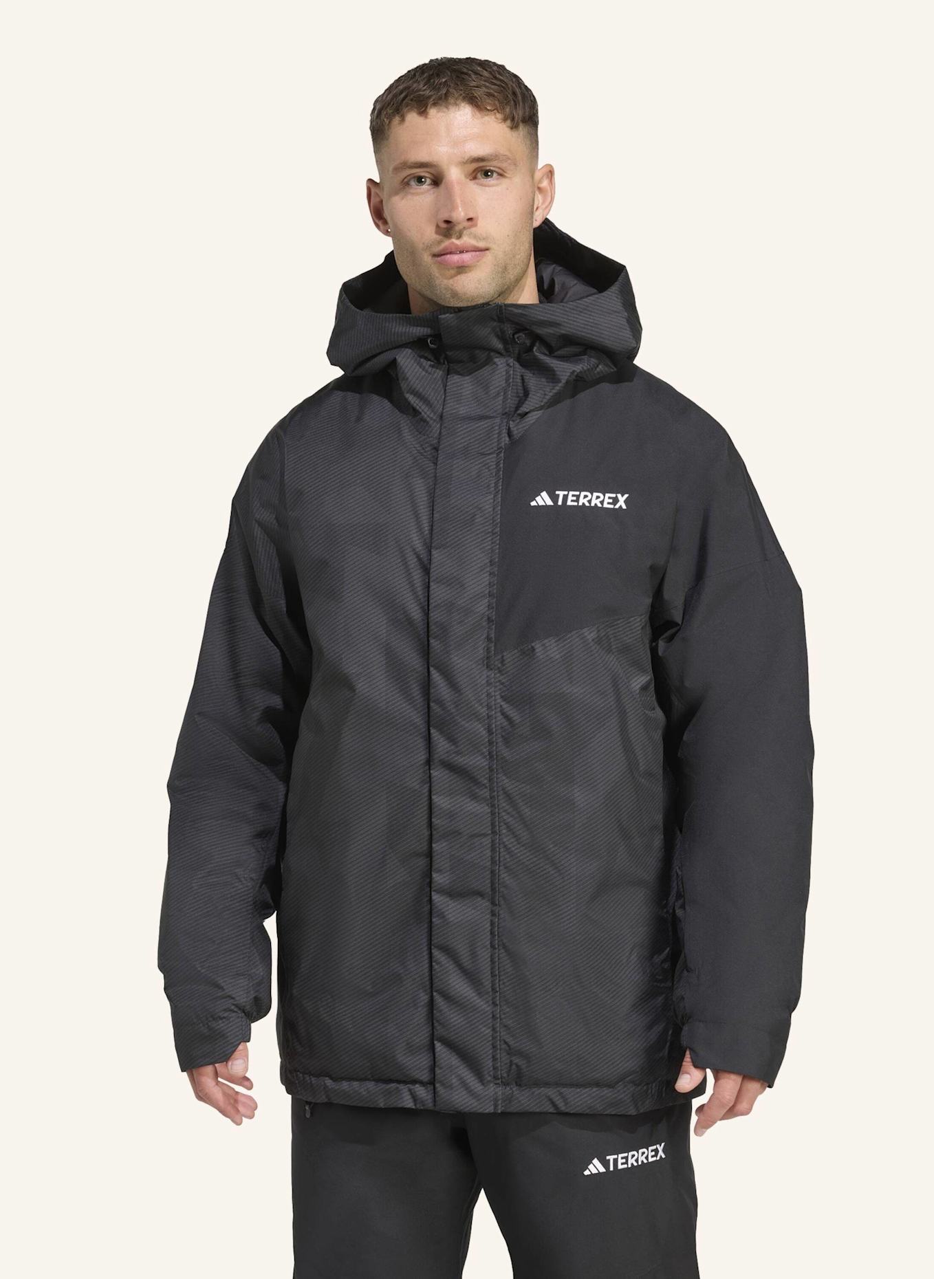 adidas TERREX TERREX MULTI 2L RAIN.RDY ISOLATIONSJACKE: SCHWARZ/ GRAU