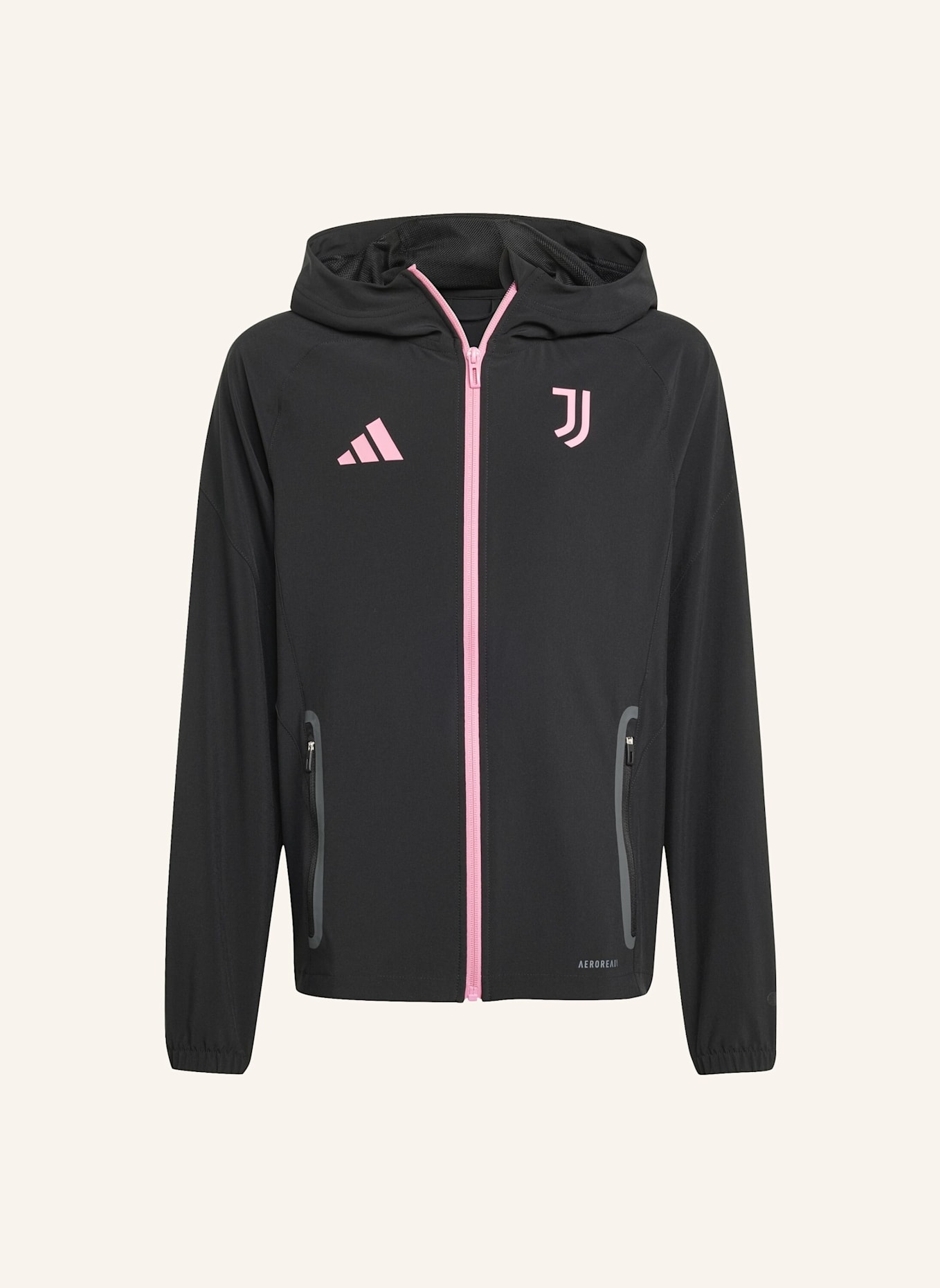 adidas JUVENTUS TURIN TIRO 25 COMPETITION VIS TECH KIDS TRAVEL JACKE: SCHWARZ