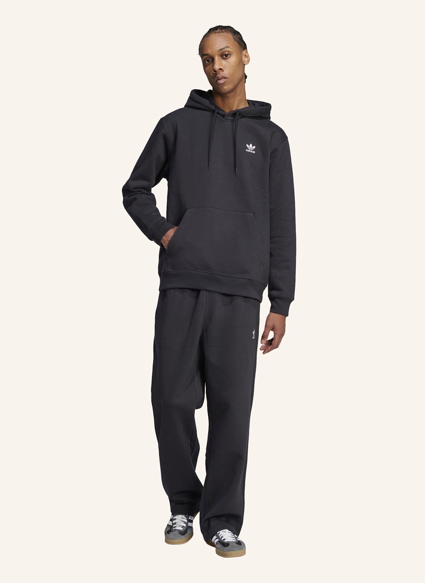 adidas Originals TREFOIL ESSENTIALS OPEN HEM HOSE: SCHWARZ