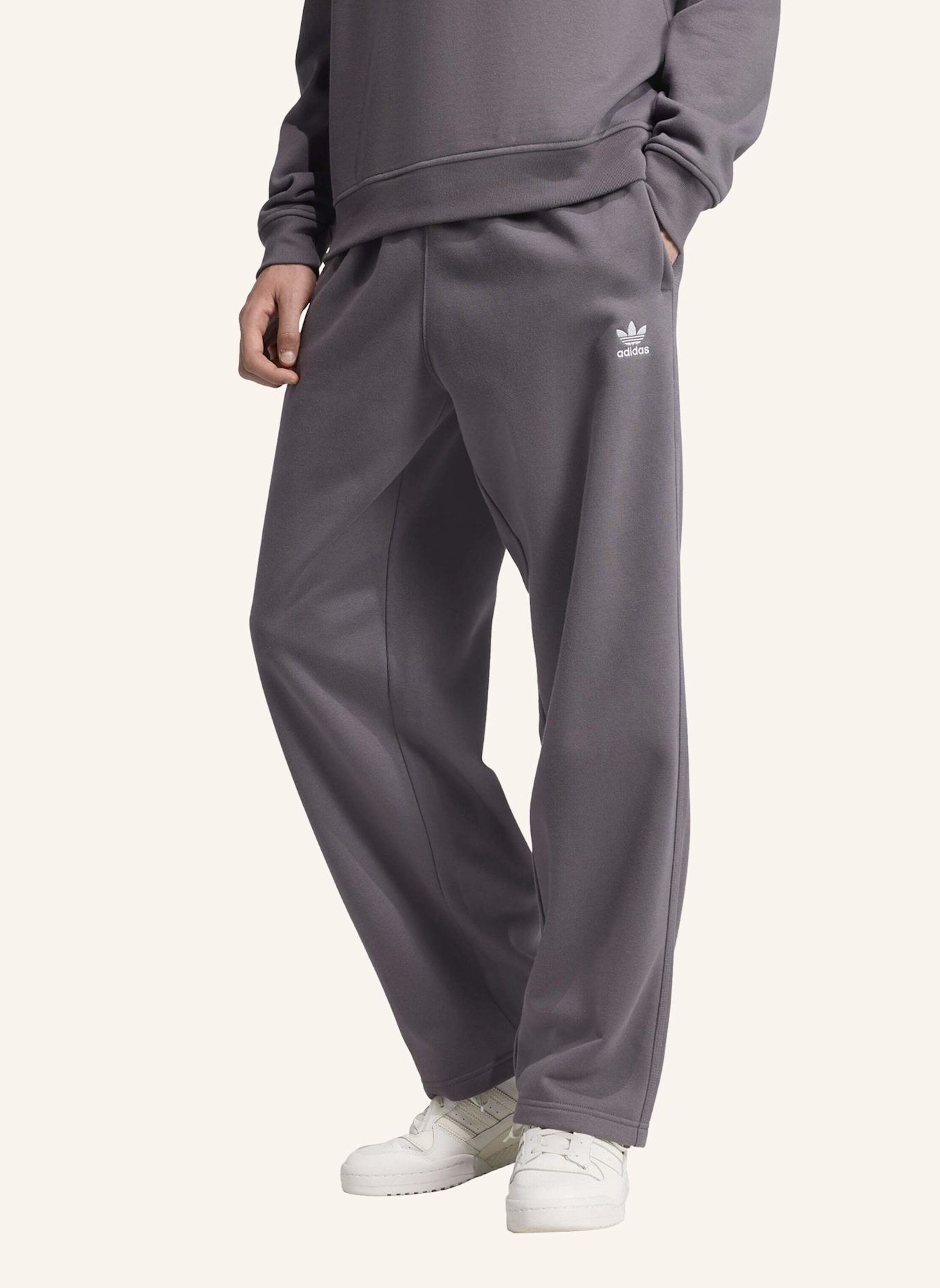 adidas Originals TREFOIL ESSENTIALS HOSE, BEINABSCHLÜSSE OHNE SAUM: GRAU