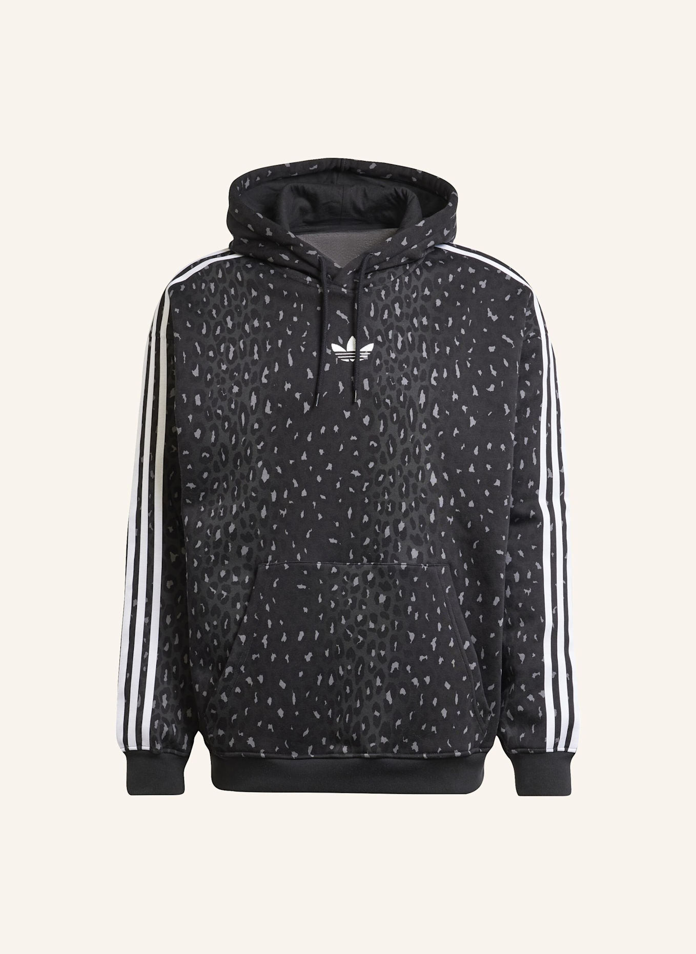 adidas Originals LEO ALL OVER PRINT LOOSE HOODIE: SCHWARZ
