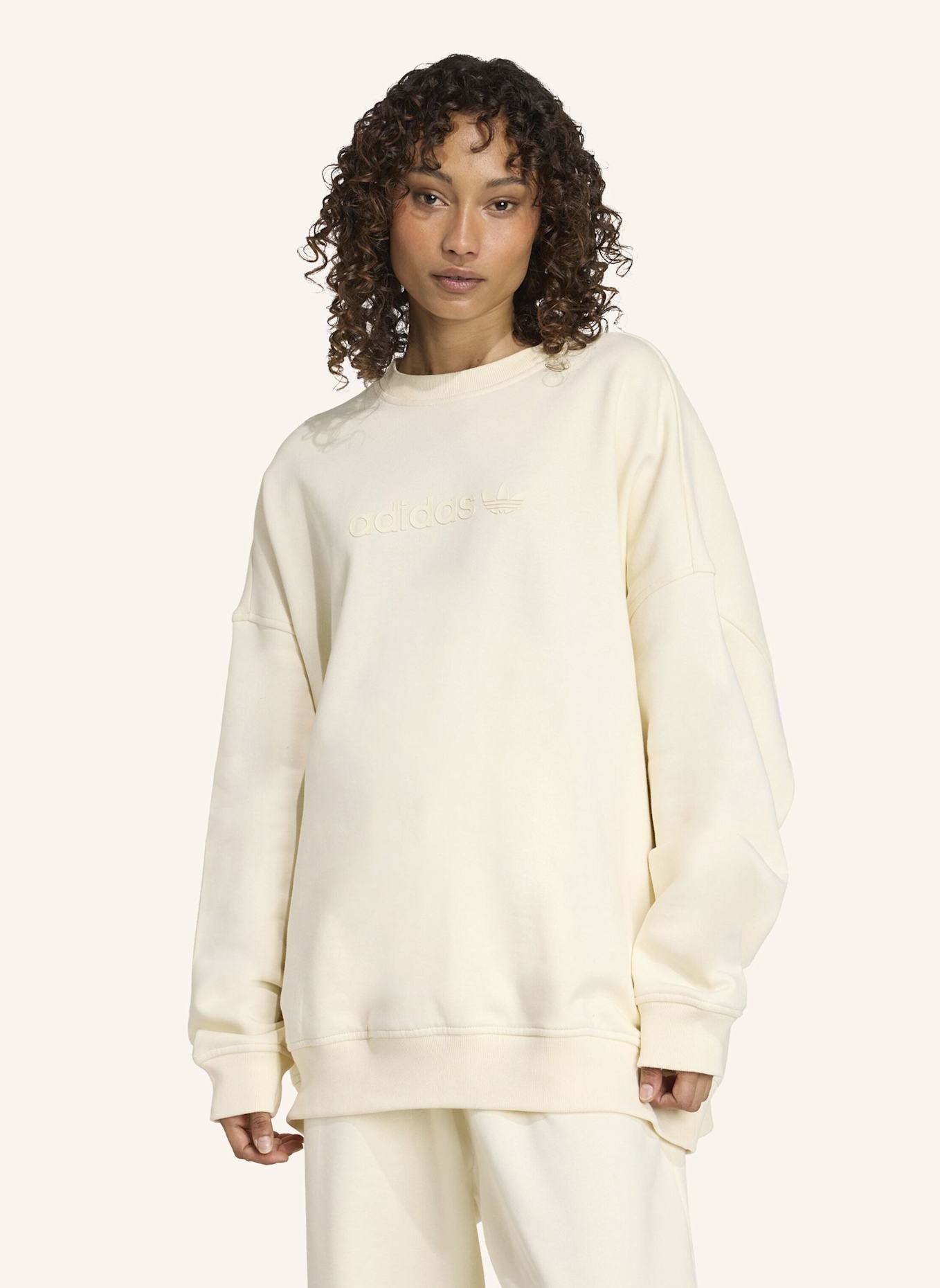 adidas Originals ESSENTIALS LINEAR OVERSIZED SWEATSHIRT: WEISS