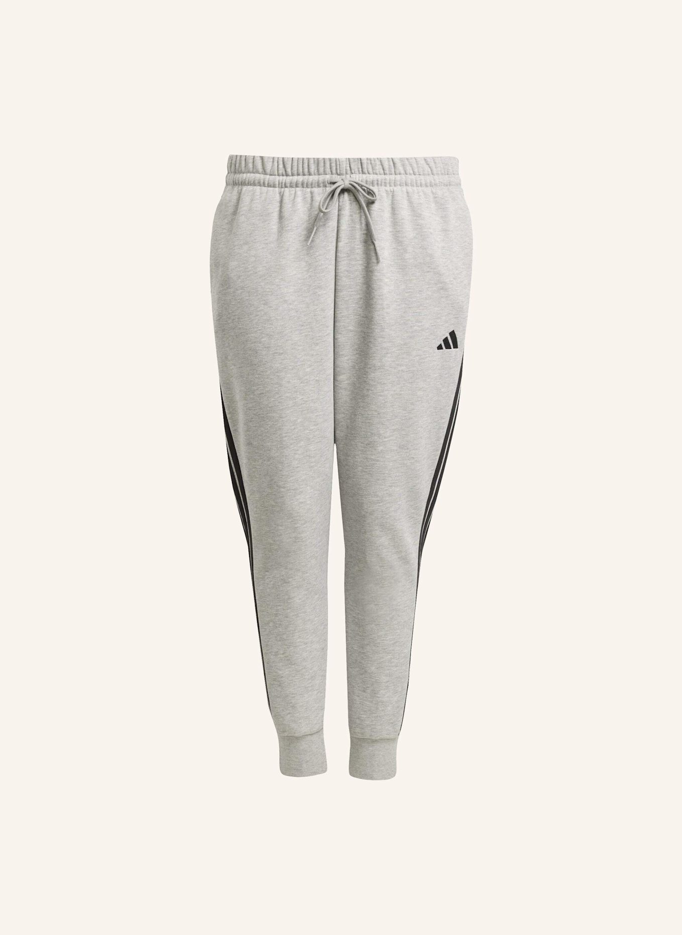 adidas ESSENTIALS 3-STRIPES FLEECE SLIM HOSE (GROSSE GRÖSSEN).: SCHWARZ