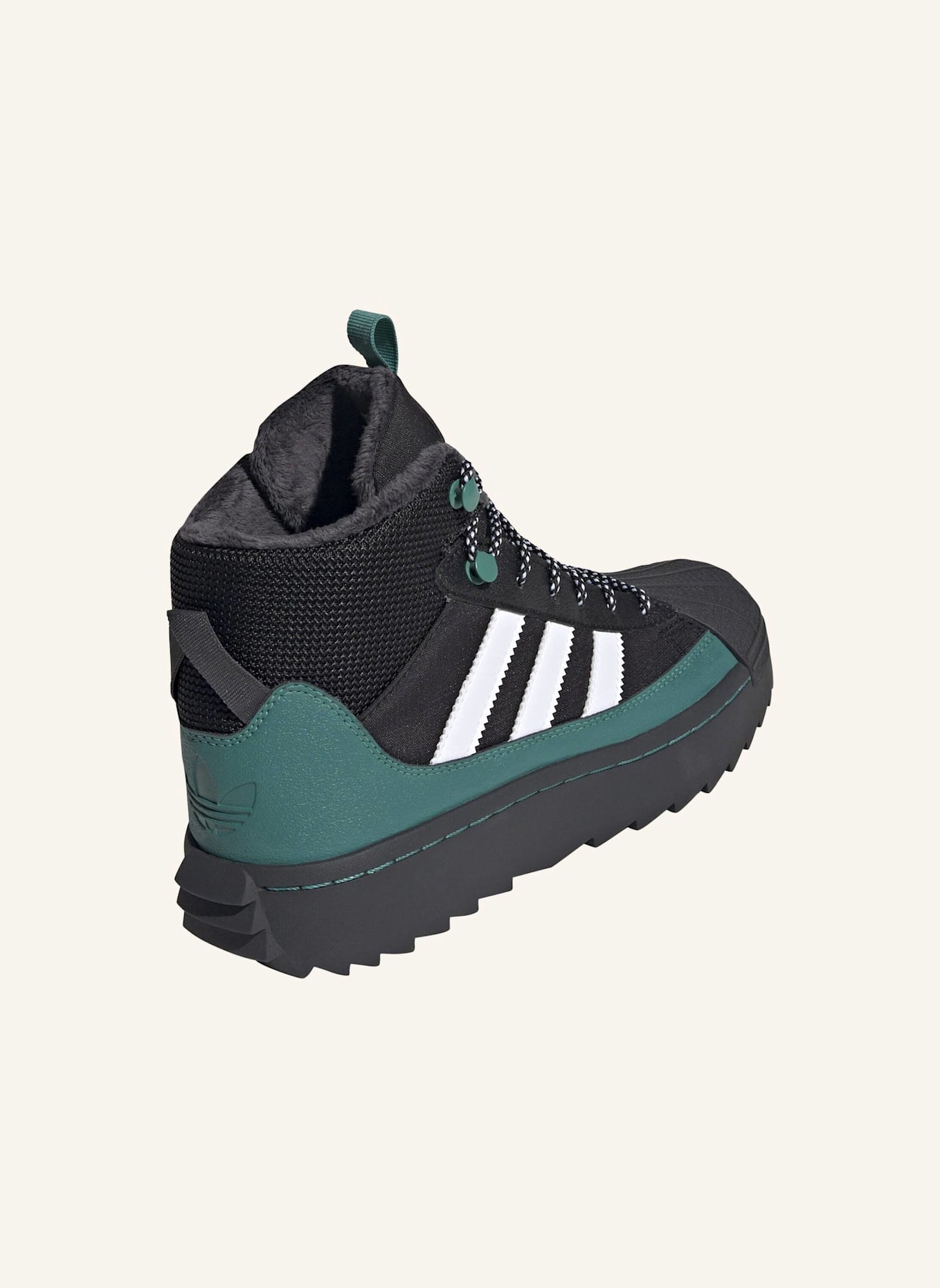 adidas Originals SUPERSTAR WINTER TREK KIDS SCHUH: SCHWARZ/ WEISS/ GRÜN