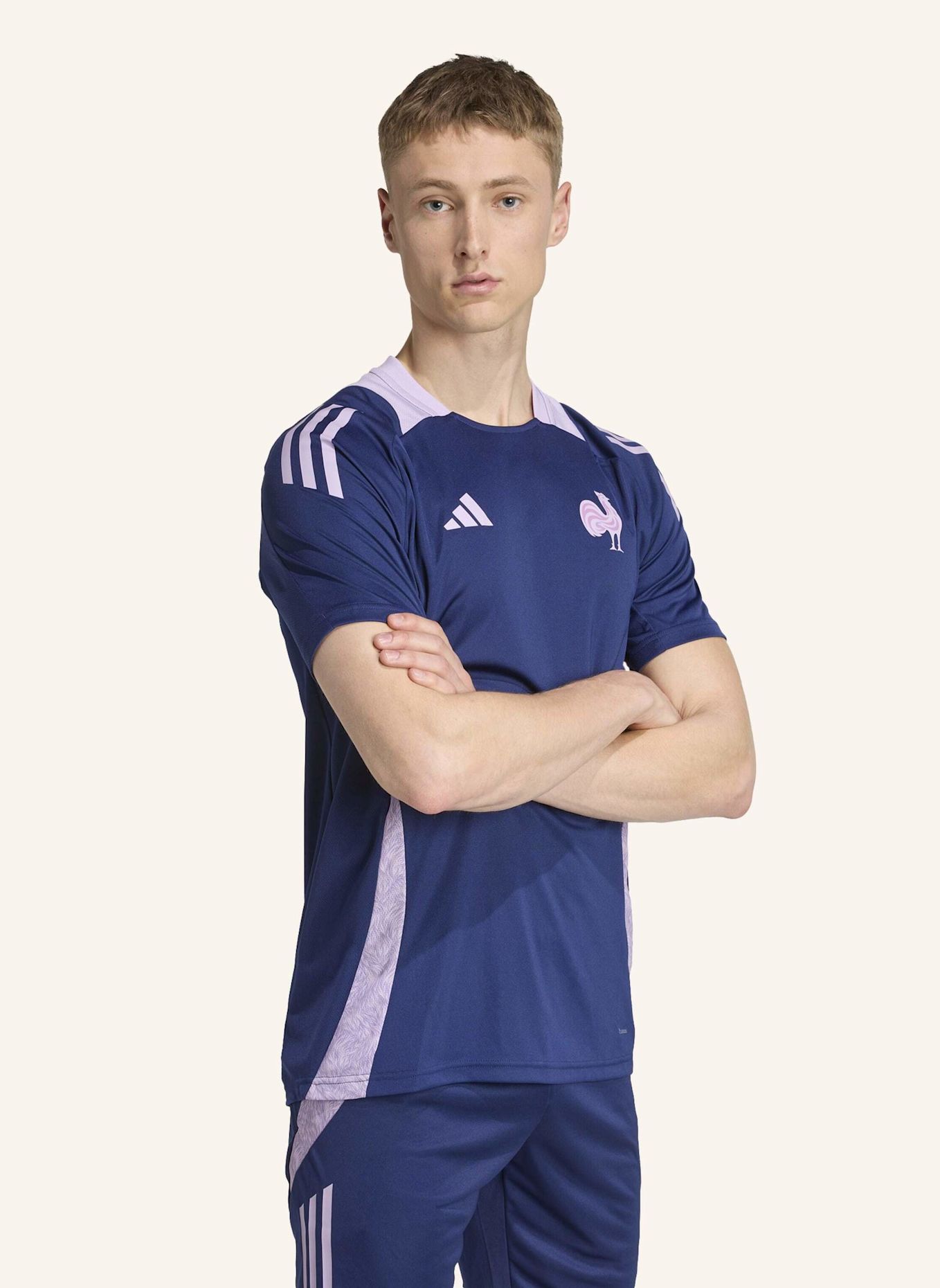 adidas FRANKREICH PERFORMANCE T-SHIRT: BLAU