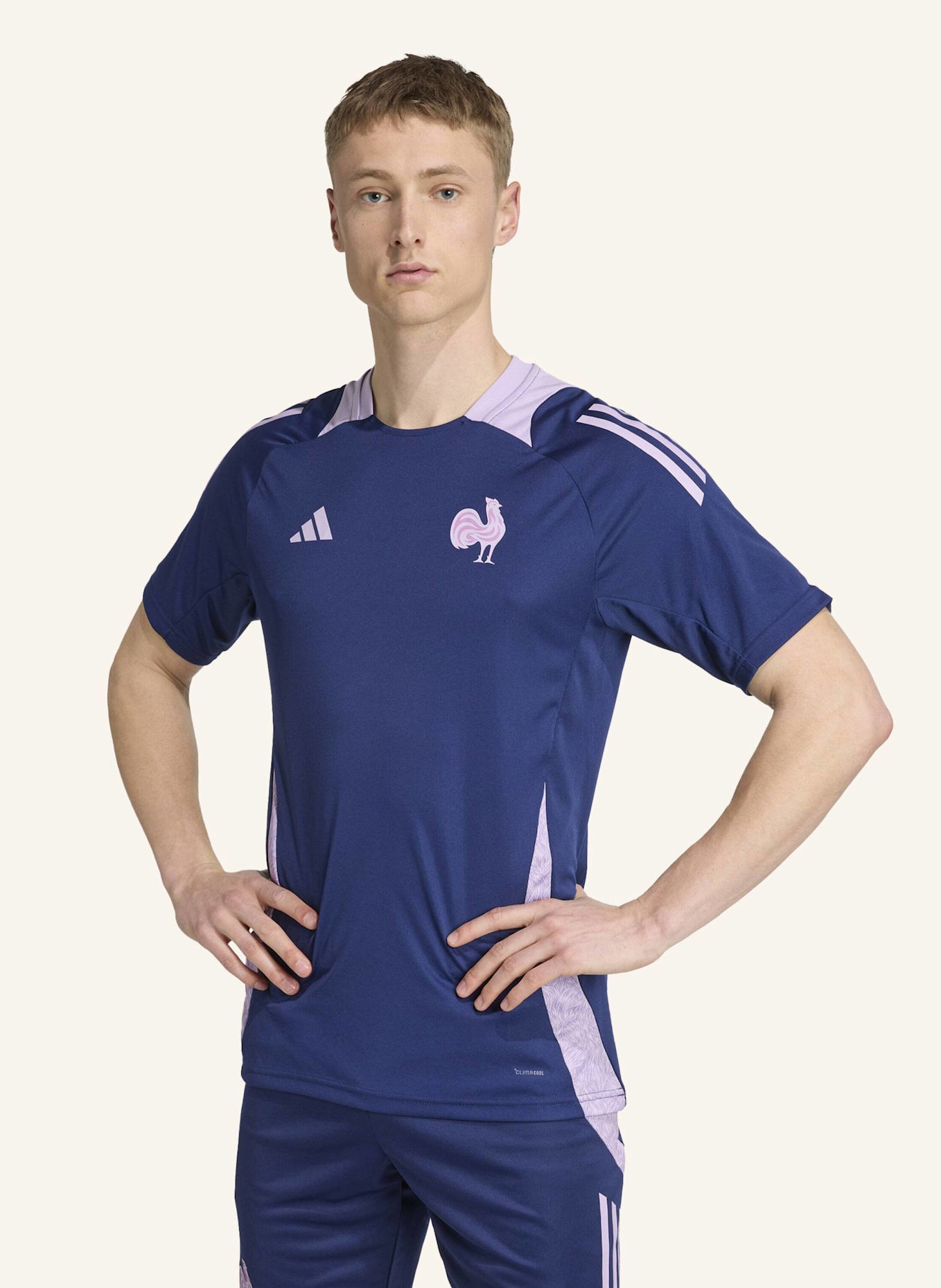 adidas FRANKREICH PERFORMANCE T-SHIRT: BLAU