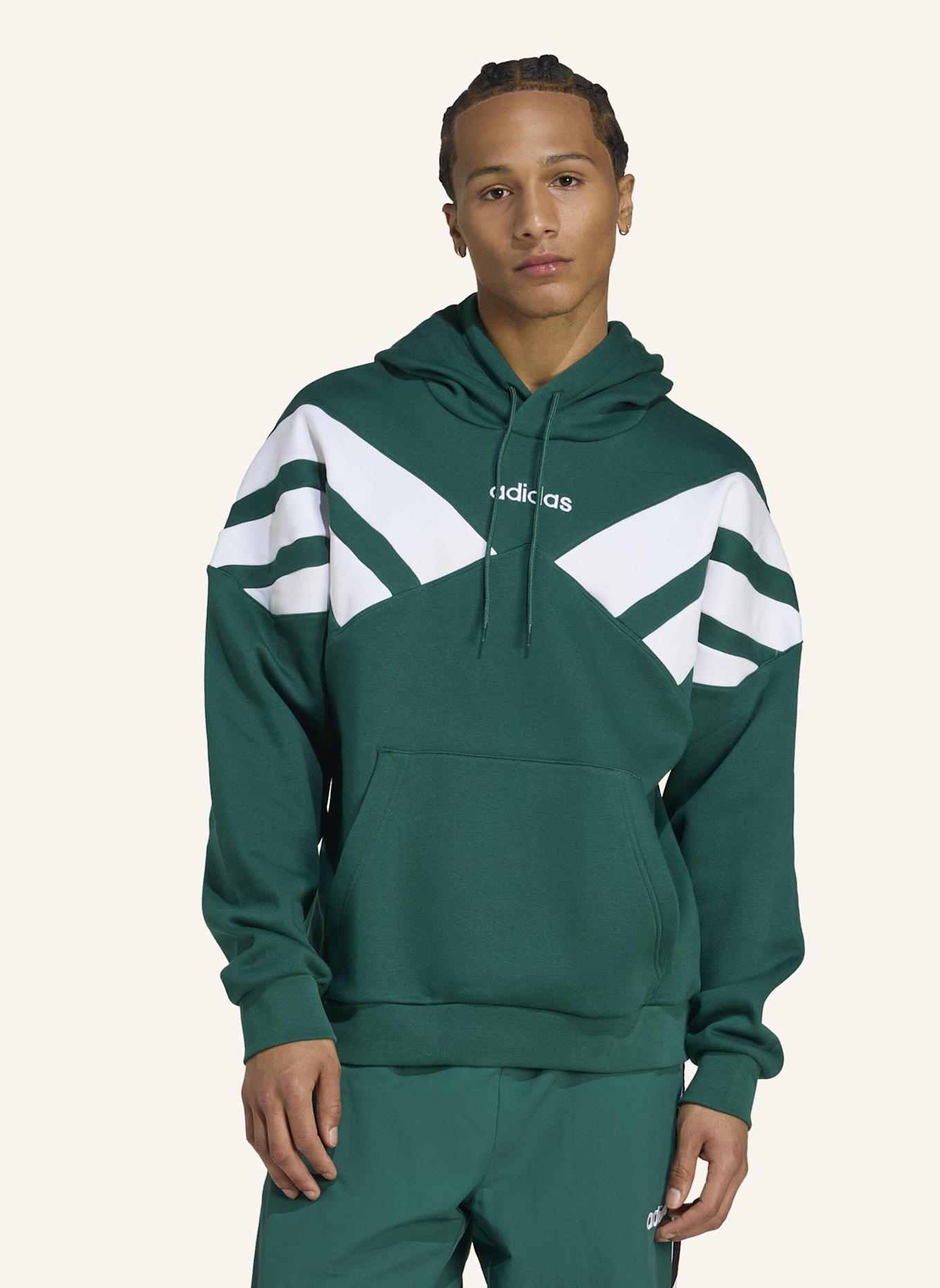 adidas Originals ARCHIVE CUT LINE HOODIE: GRÜN