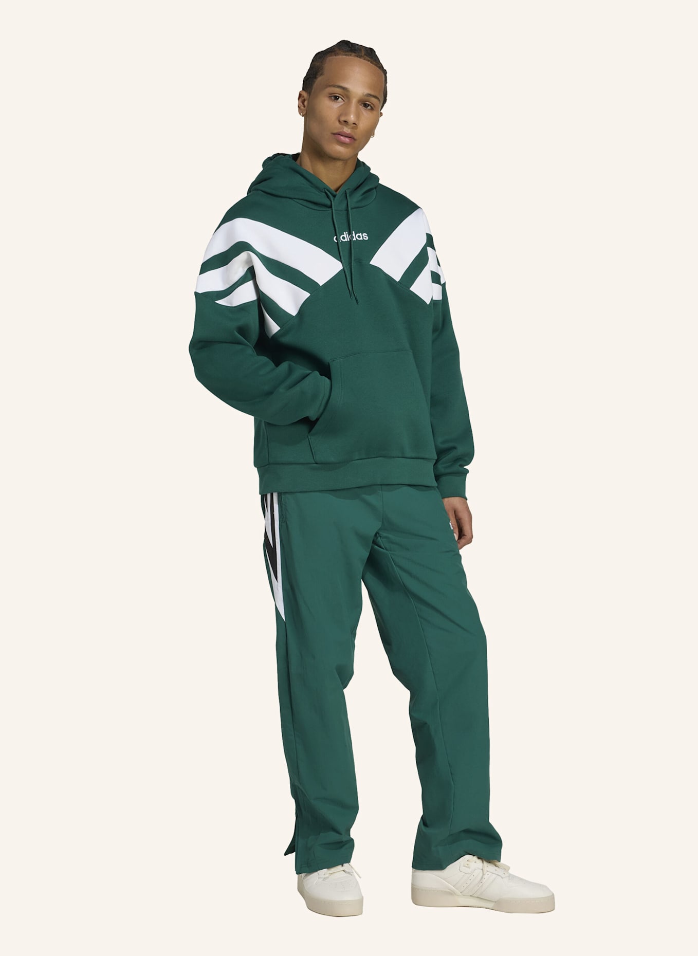 adidas Originals ARCHIVE CUT LINE HOODIE: GRÜN