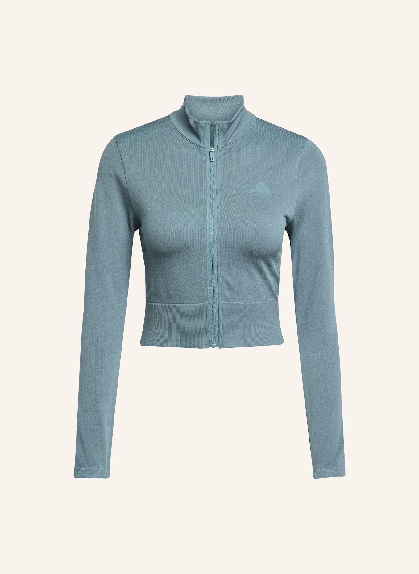 adidas WORKOUT ESSENTIALS STRICKJACKE MIT DURCHGEHENDEM REISSVERSCHLUSS: TÜRKIS