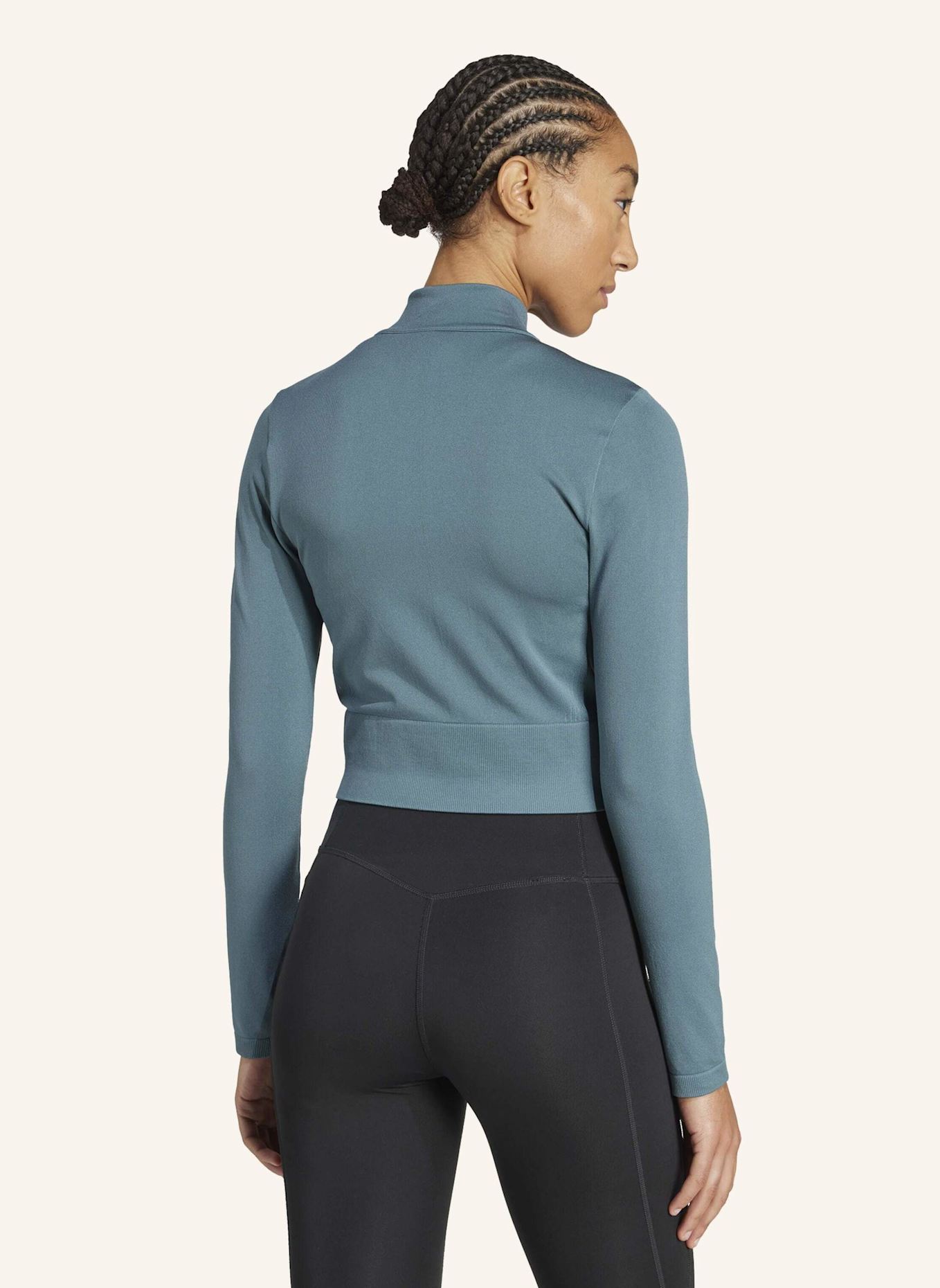 adidas WORKOUT ESSENTIALS STRICKJACKE MIT DURCHGEHENDEM REISSVERSCHLUSS: TÜRKIS