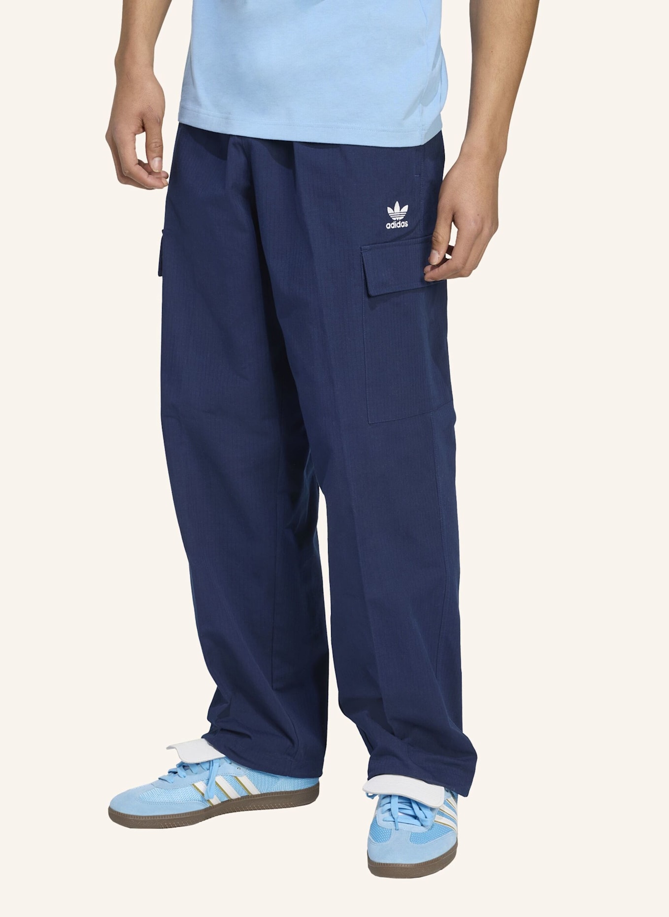 adidas Originals TREFOIL ESSENTIALS WOVEN: BLAU/ WEISS