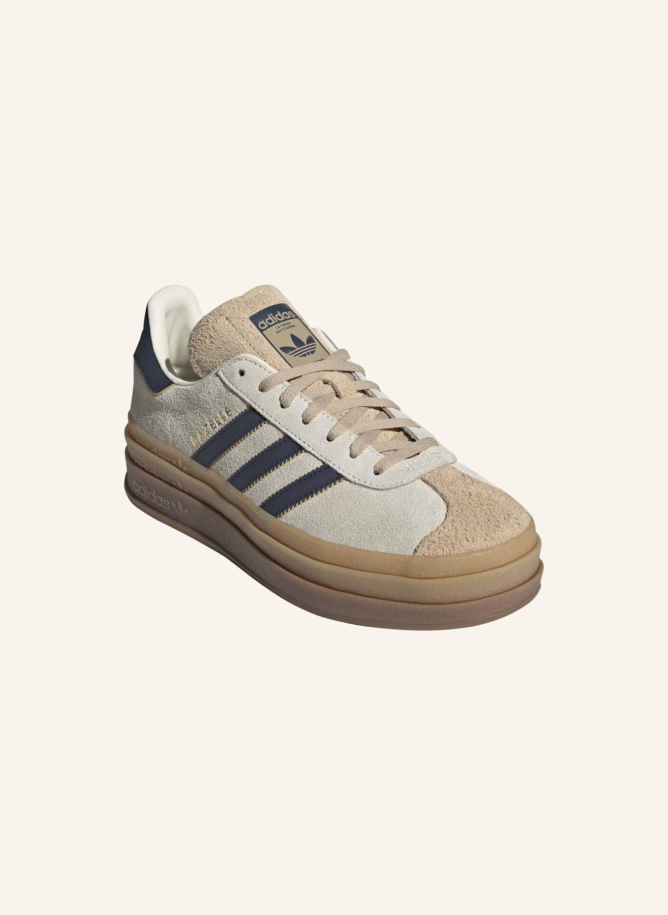 adidas Originals Sneaker GAZELLE BOLD: WEISS/ BLAU/ BEIGE