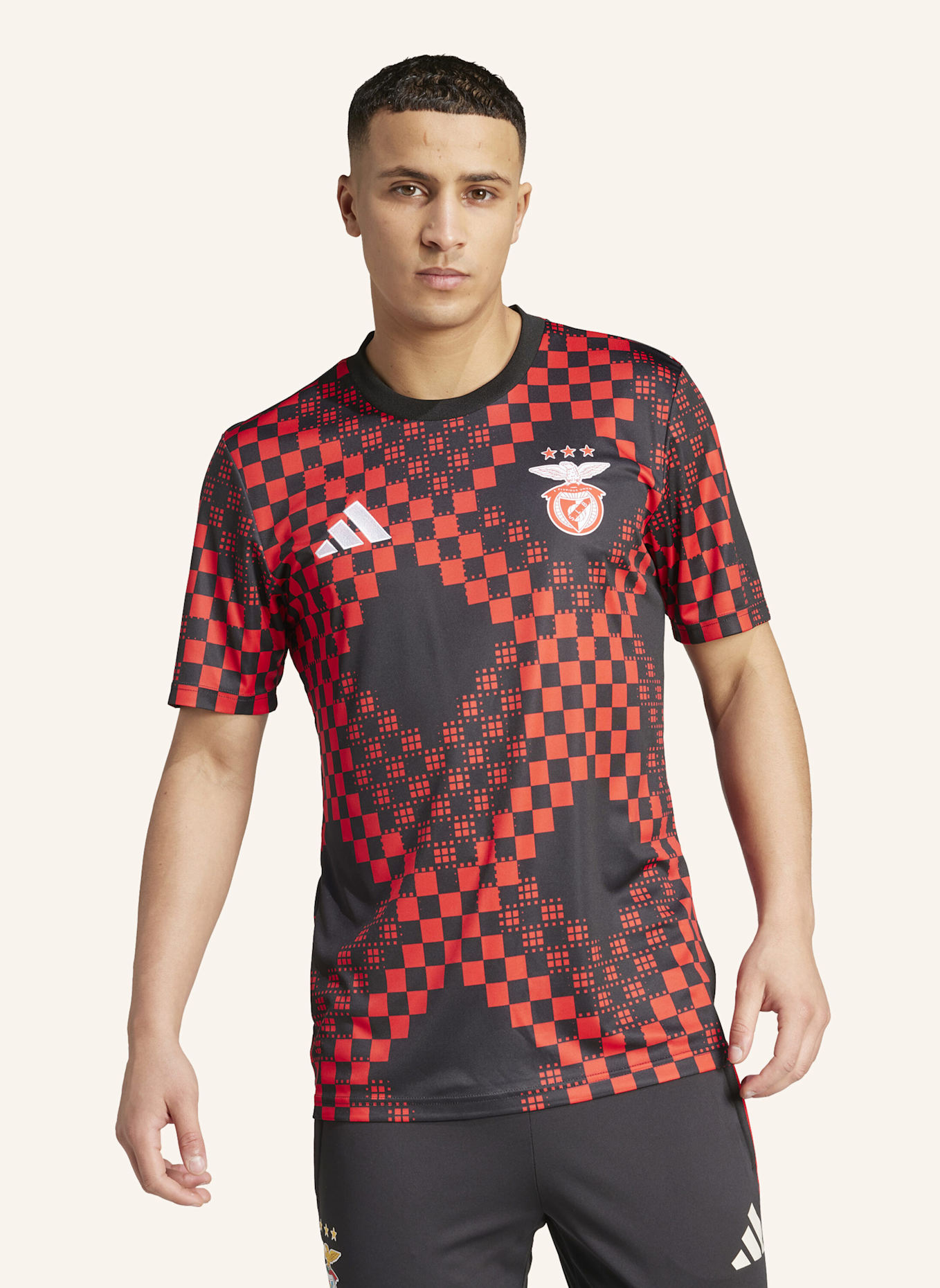 adidas BENFICA 25/26 PRE-MATCH SHIRT: SCHWARZ