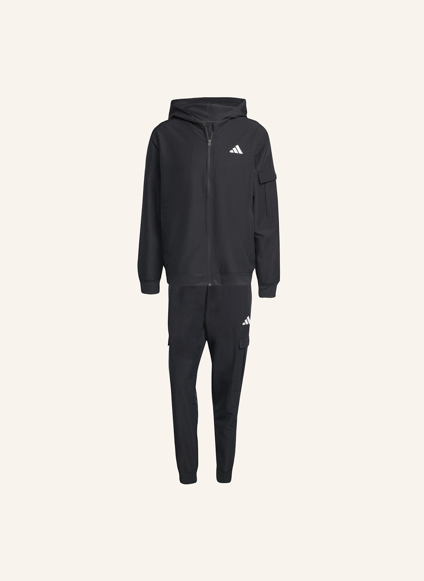 adidas CARGO-TRAININGSANZUG: SCHWARZ