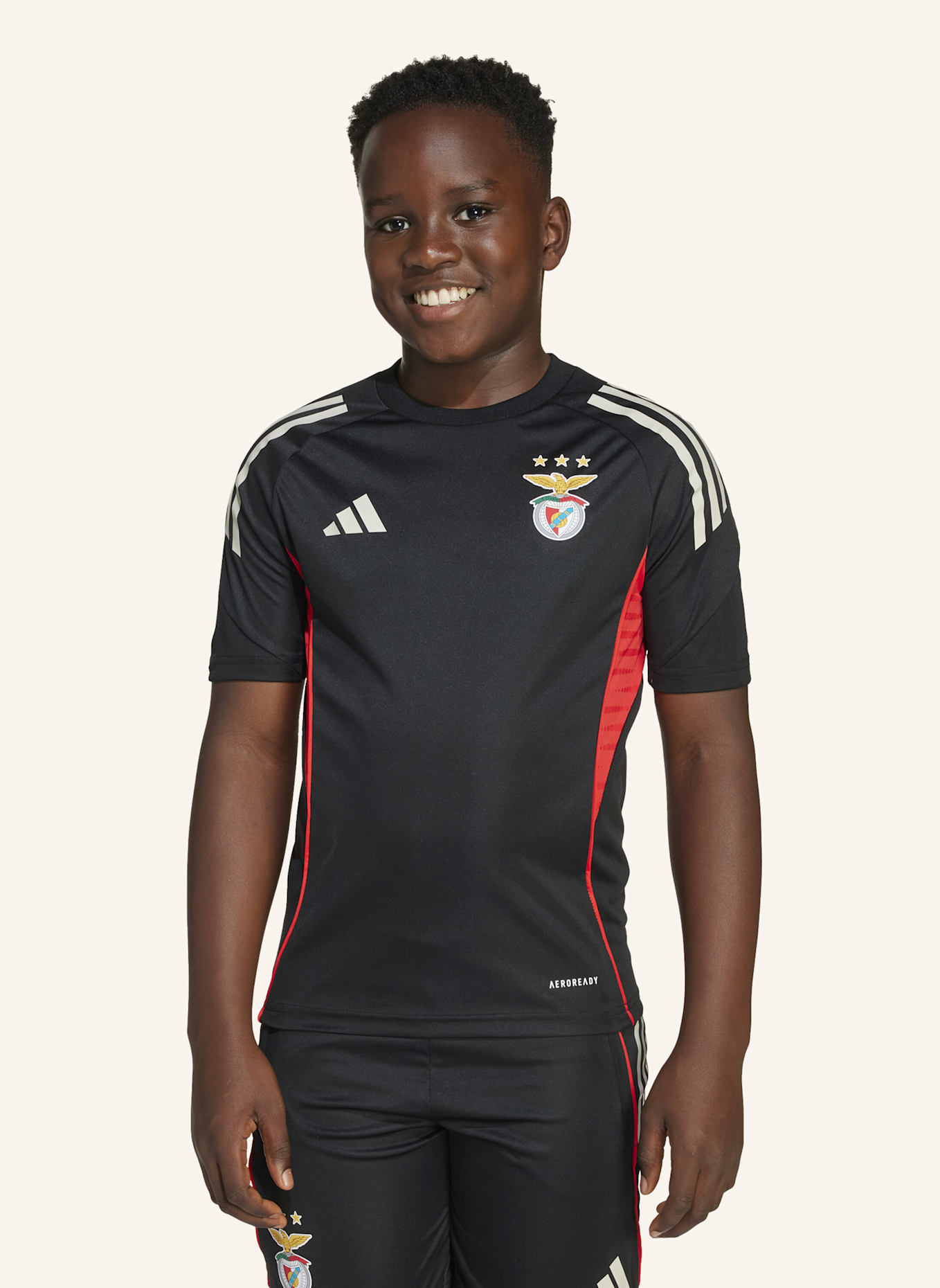 adidas BENFICA LISSABON TIRO 25 COMPETITION KIDS TRAININGSTRIKOT: SCHWARZ
