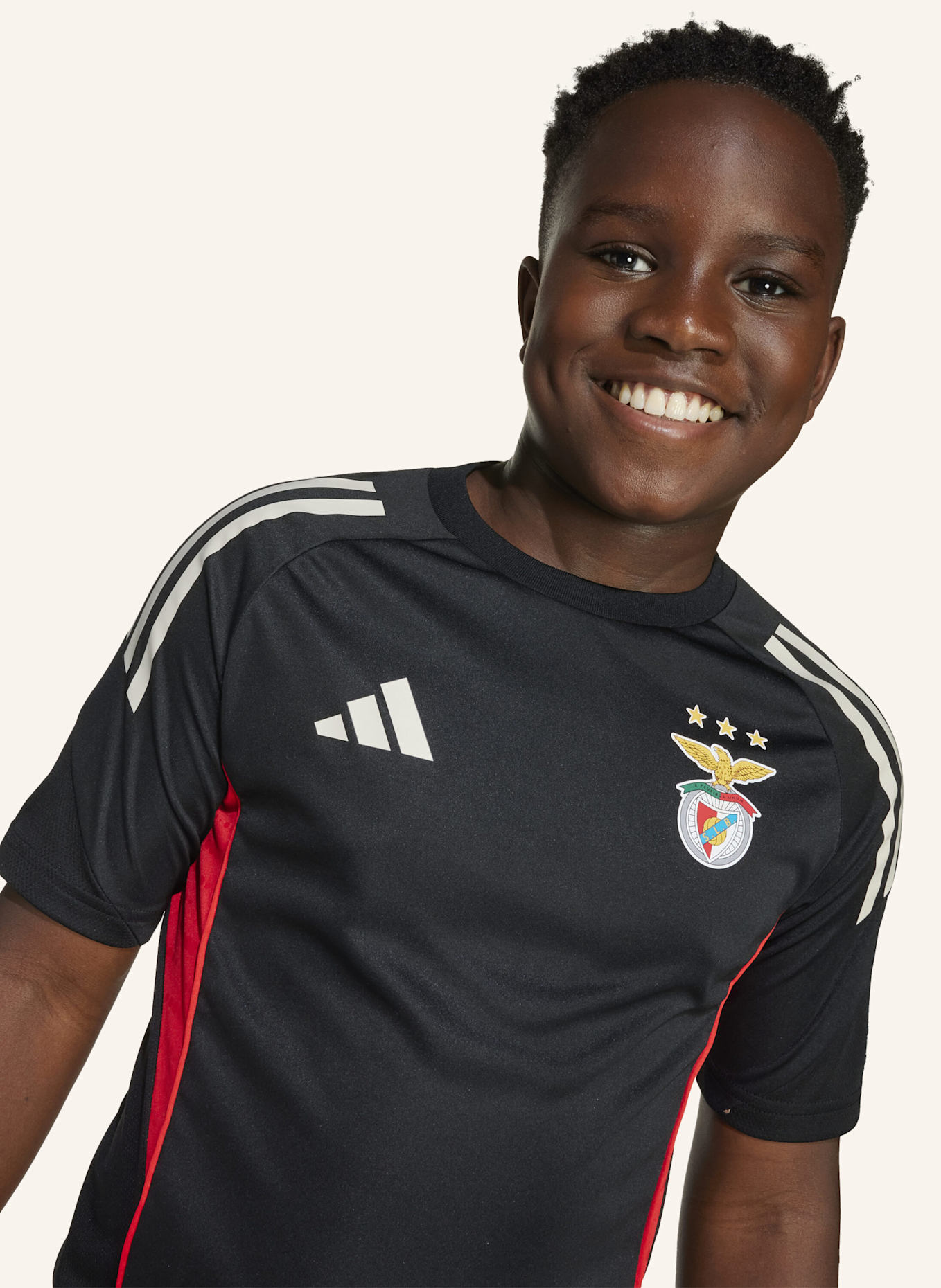 adidas BENFICA LISSABON TIRO 25 COMPETITION KIDS TRAININGSTRIKOT: SCHWARZ