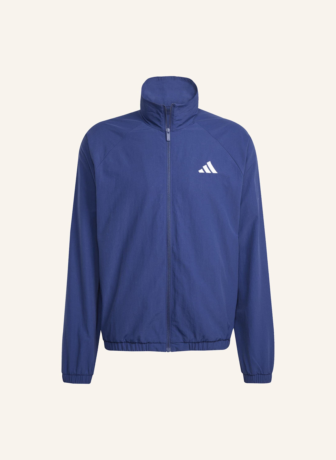adidas ESSENTIAL WINDBREAKER MIT KLEINEM LOGO: BLAU/ WEISS